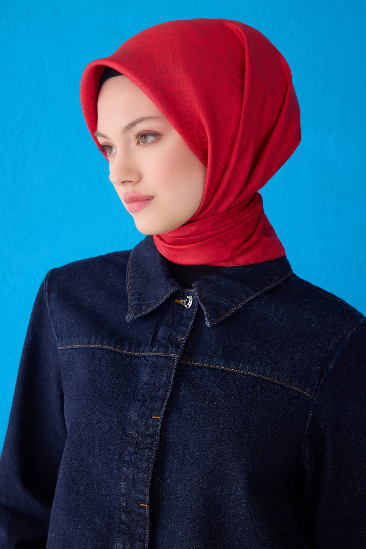 Belli BELLİ SAF İPEK EŞARP 4110D (TWİLL)-54
