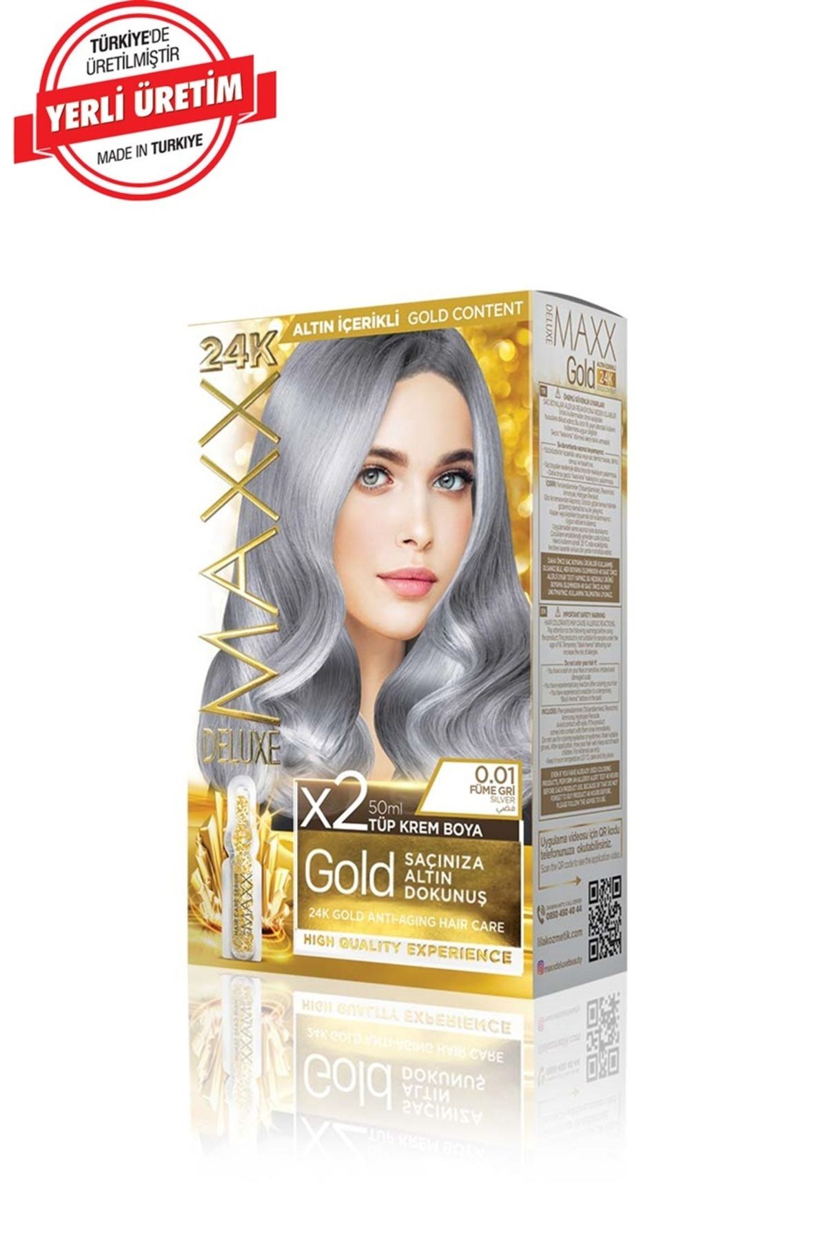MAXX DELUXE Gold Series Saç Boya Seti 2 Tüp Boya 2 Oksidan 30 Harika Renk Seçeneği