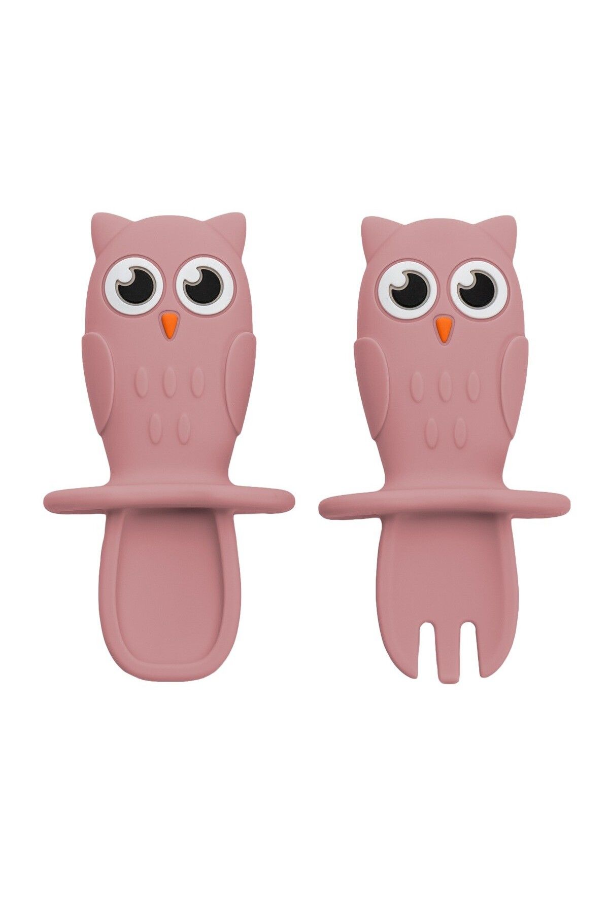 APPEKIDS-Silicone Cutlery Set, AppeKids, OWL - Old Rose 5