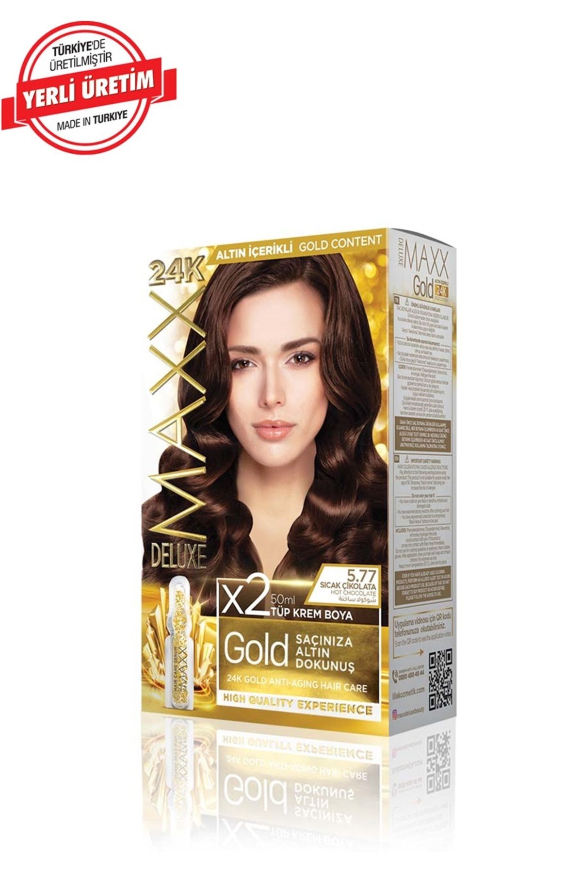 MAXX DELUXE Gold Series Saç Boya Seti 2 Tüp Boya 2 Oksidan 30 Harika Renk Seçeneği