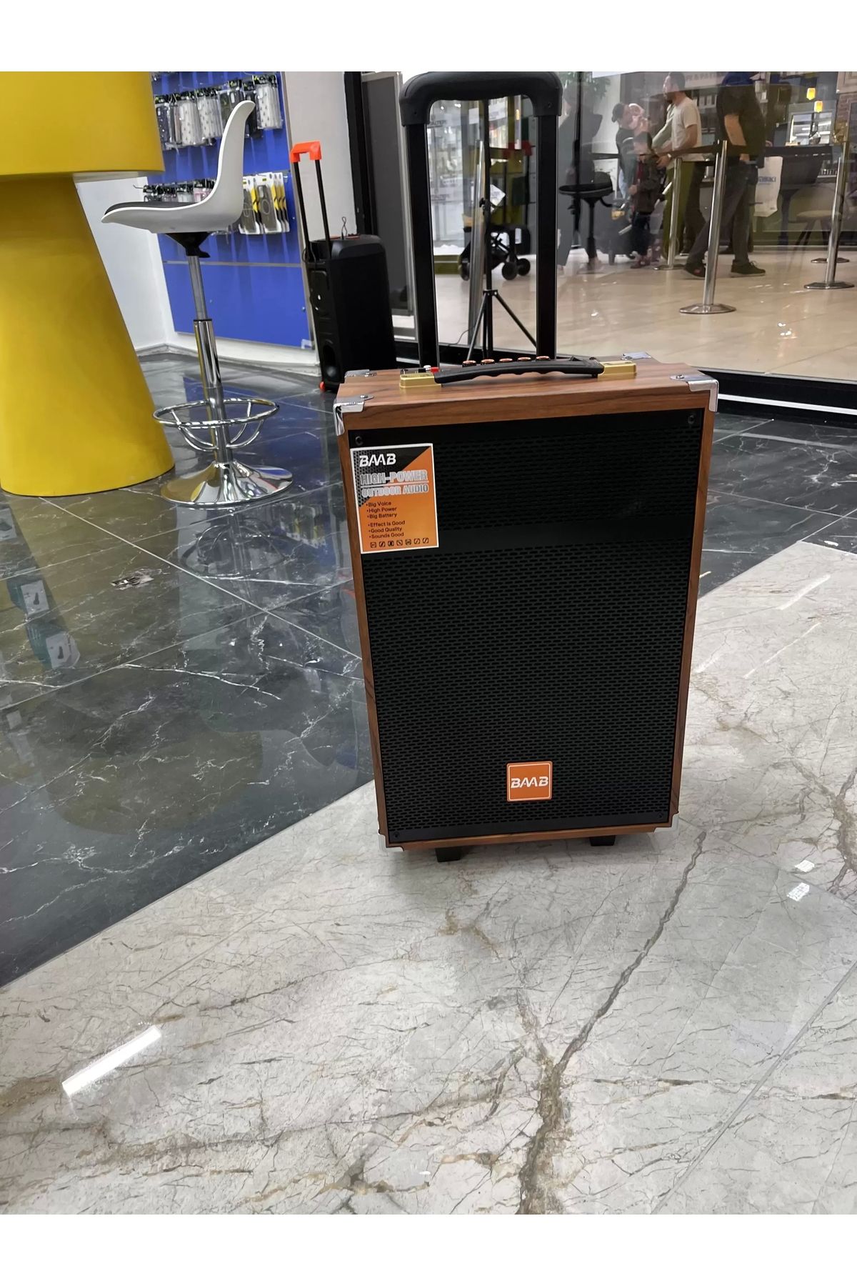 lucek cases 50 Watt Kablosuz Dev Boy Bluetooth Hoparkör Kumandalı Taşınabilir Valiz Tipi Mikrofonlu Kablosuz Hop