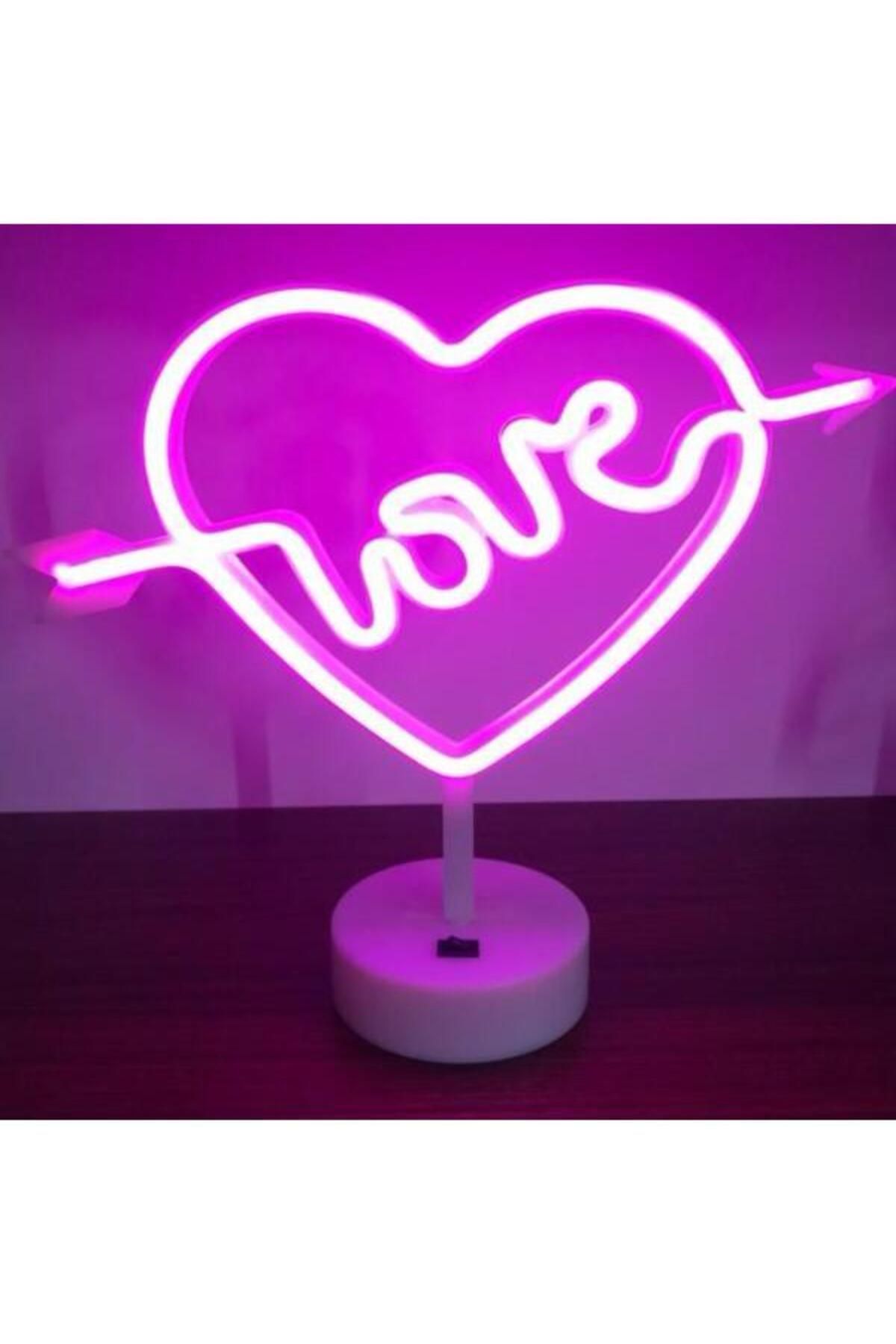 Home DEKORATİF KALPLİ LOVE NEON LAMBA LED IŞIKLI USB'Lİ PİLLİ DEKORATİF GECE LAMBASI