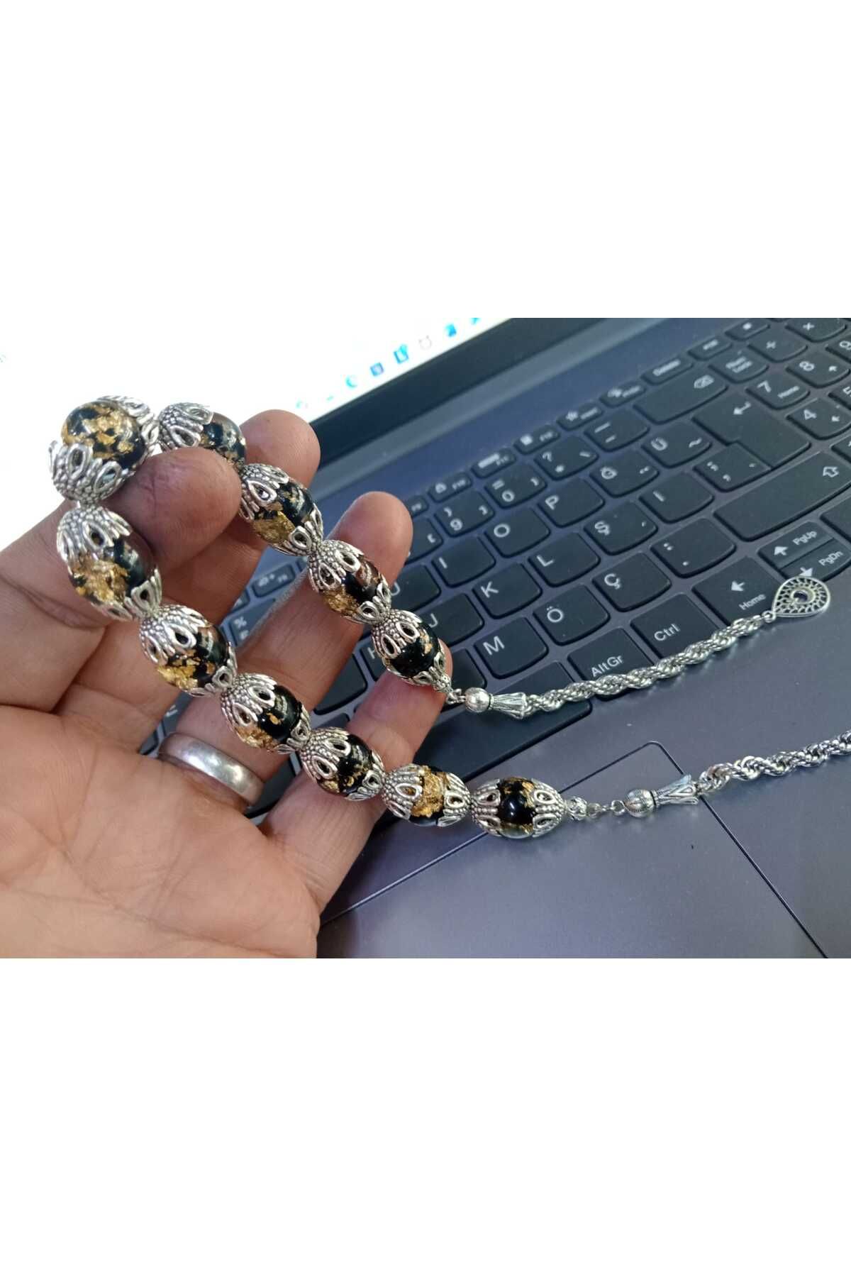 KEHRİBARBEBEK ZAZA MODEL KEHRIBAR TESBIH ÖZEL TASARIM KUTULU SERTIFIKALI GUMUŞ TASARIMLI