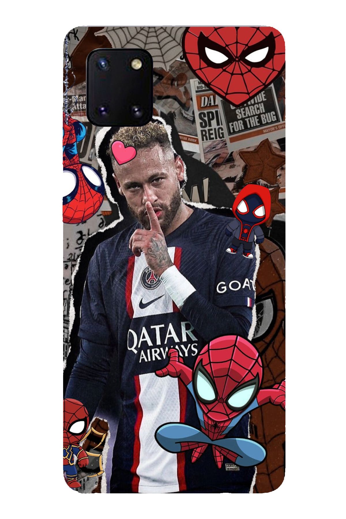 TechTree Samsung Galaxy Note 10 Lite Uyumlu Neymar PSG Şeffaf Silikon Kılıf