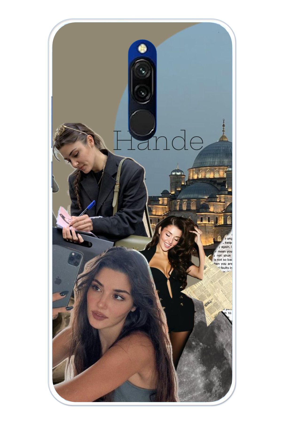 TechTree Redmi 8 Uyumlu Hande Erçel Şeffaf Silikon Kılıf