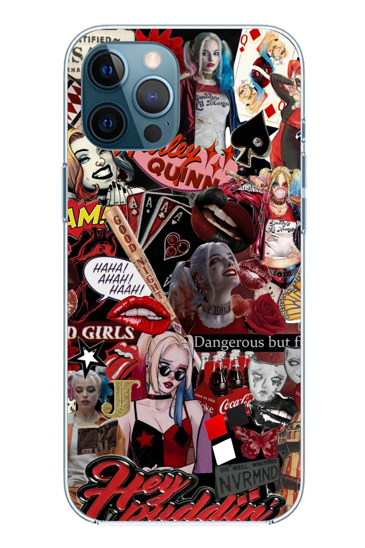 TechTree iPhone 12 Pro Max Uyumlu Harley Quinn Şeffaf Silikon Kılıf