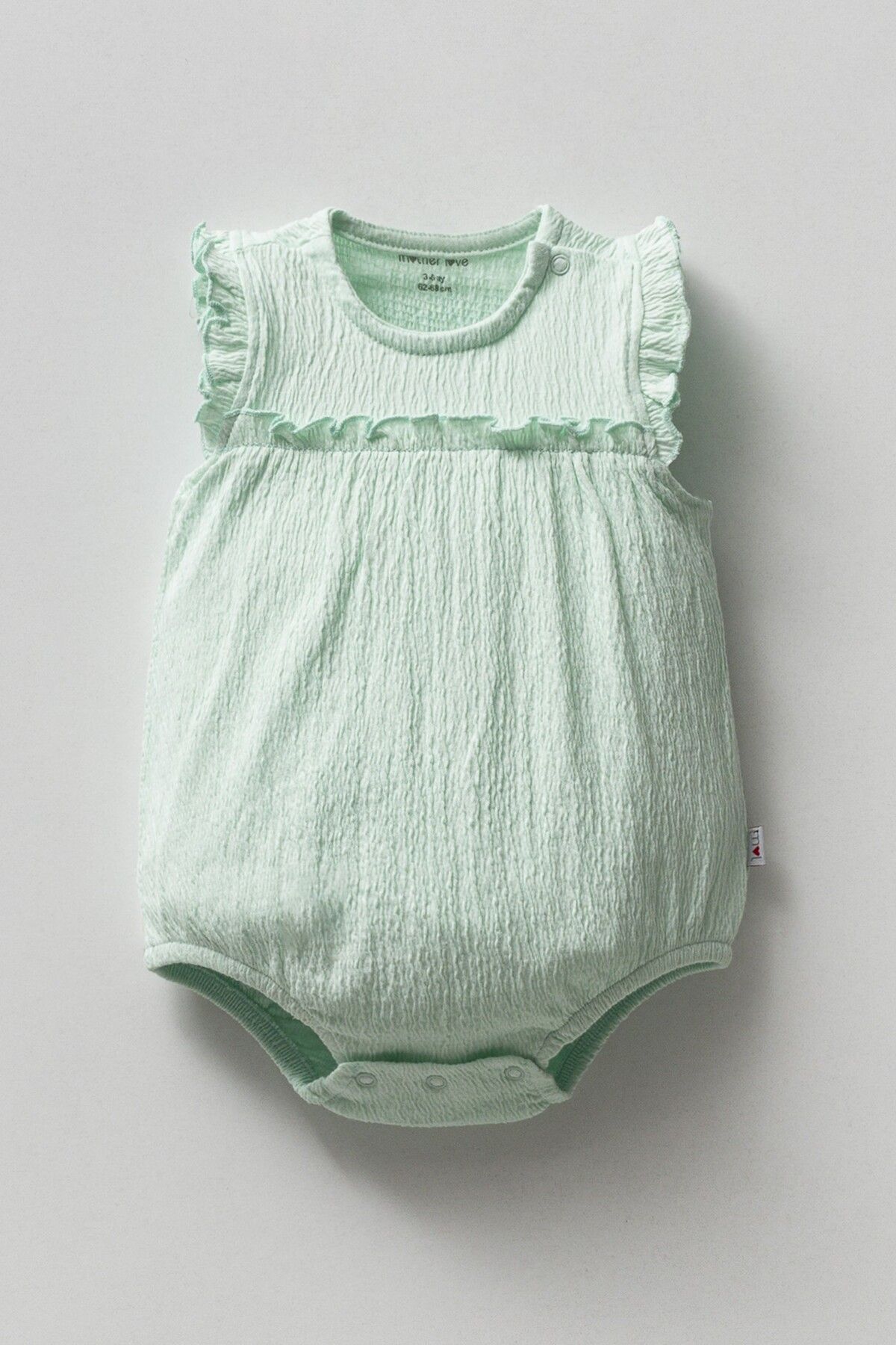 Mother Love Drape Kumaş Fırfırlı Kız Bebek Body