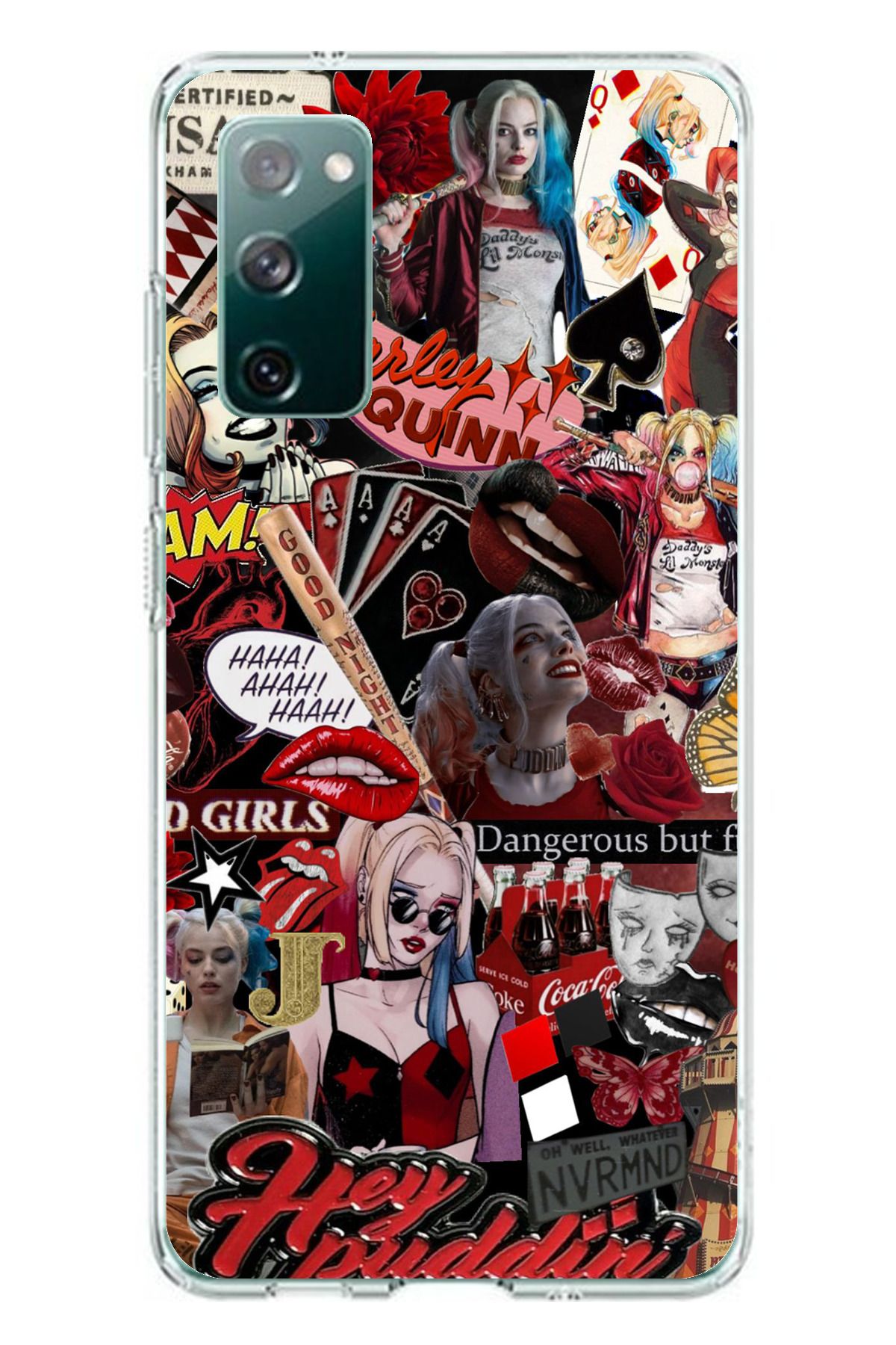 TechTree Galaxy S20 FE Uyumlu Harley Quinn Şeffaf Silikon Kılıf