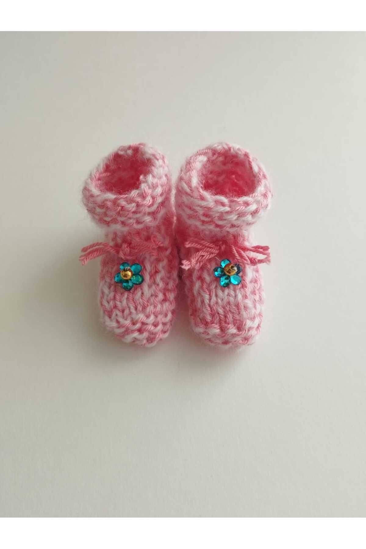GiftlandCollection GiftLand Pembe El Örgüsü Minyatür Patik Magnet, Baby Shower