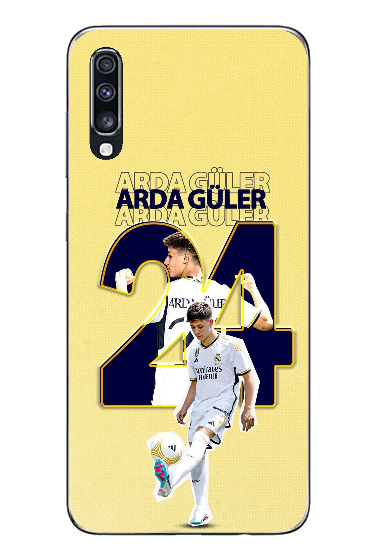 TechTree Samsung Galaxy A70 Uyumlu Arda Güler Skills Şeffaf Silikon Kılıf