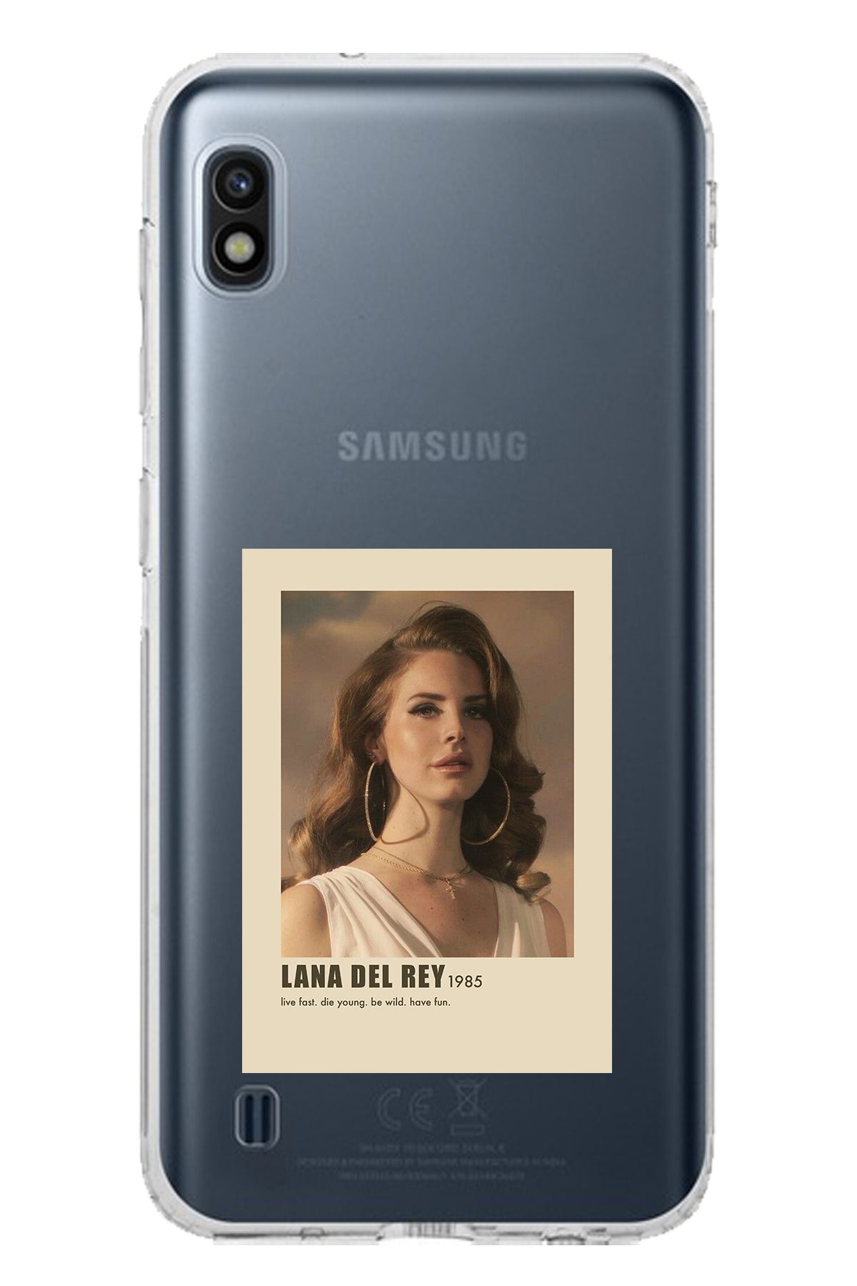 TechTree Samsung Galaxy A10 Uyumlu Lana Del Rey Tasarımlı Şeffaf Silikon Kılıf