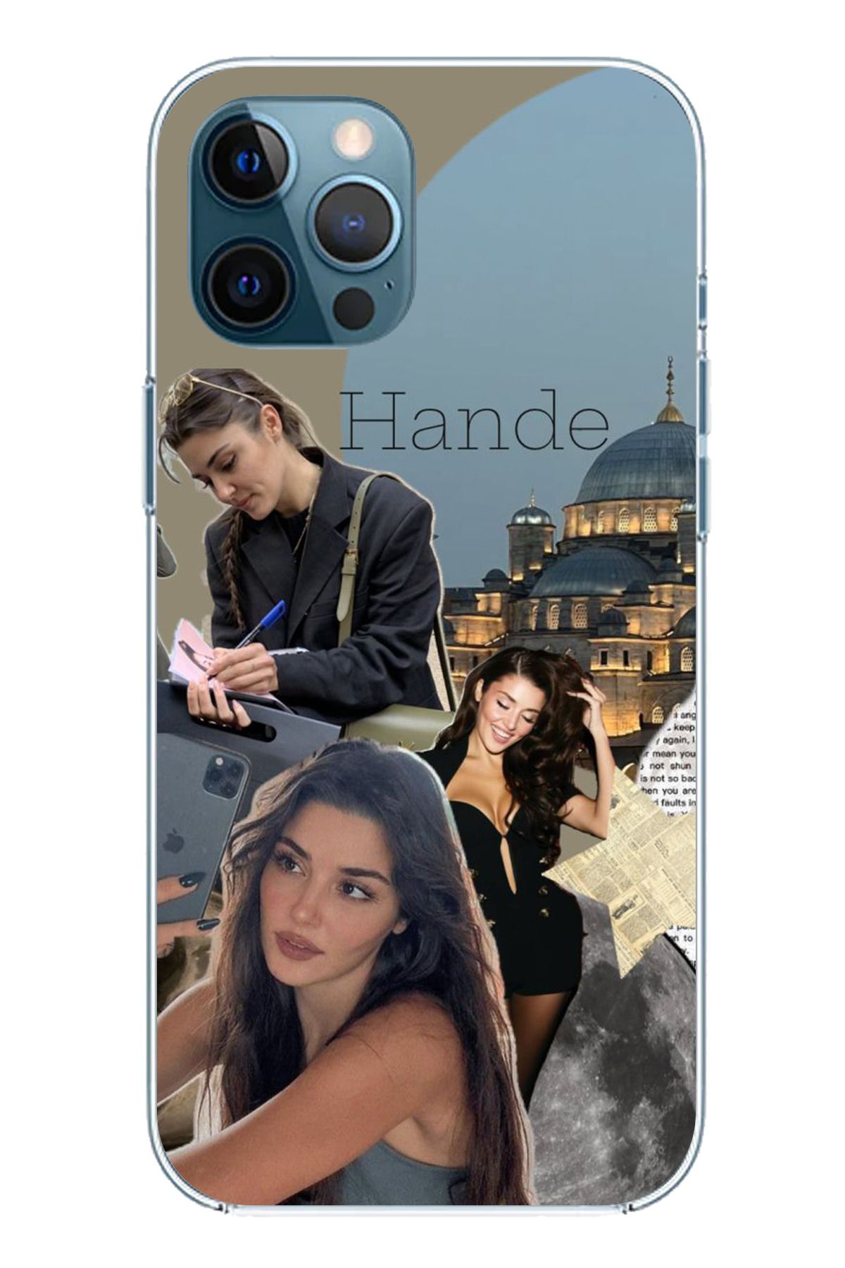 TechTree iPhone 12 Pro Max Uyumlu Hande Erçel Şeffaf Silikon Kılıf