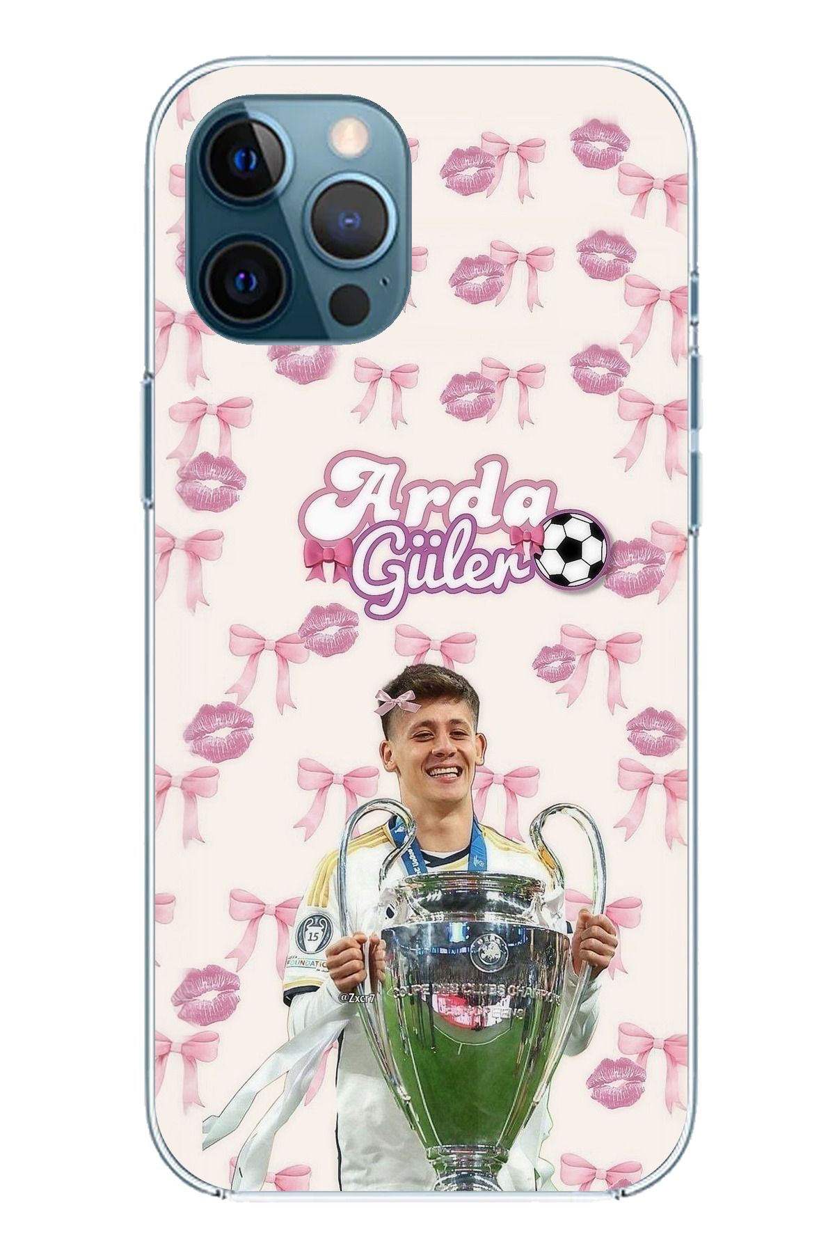 TechTree iPhone 12 Pro Max Uyumlu Arda Güler Kupa Şeffaf Silikon Kılıf