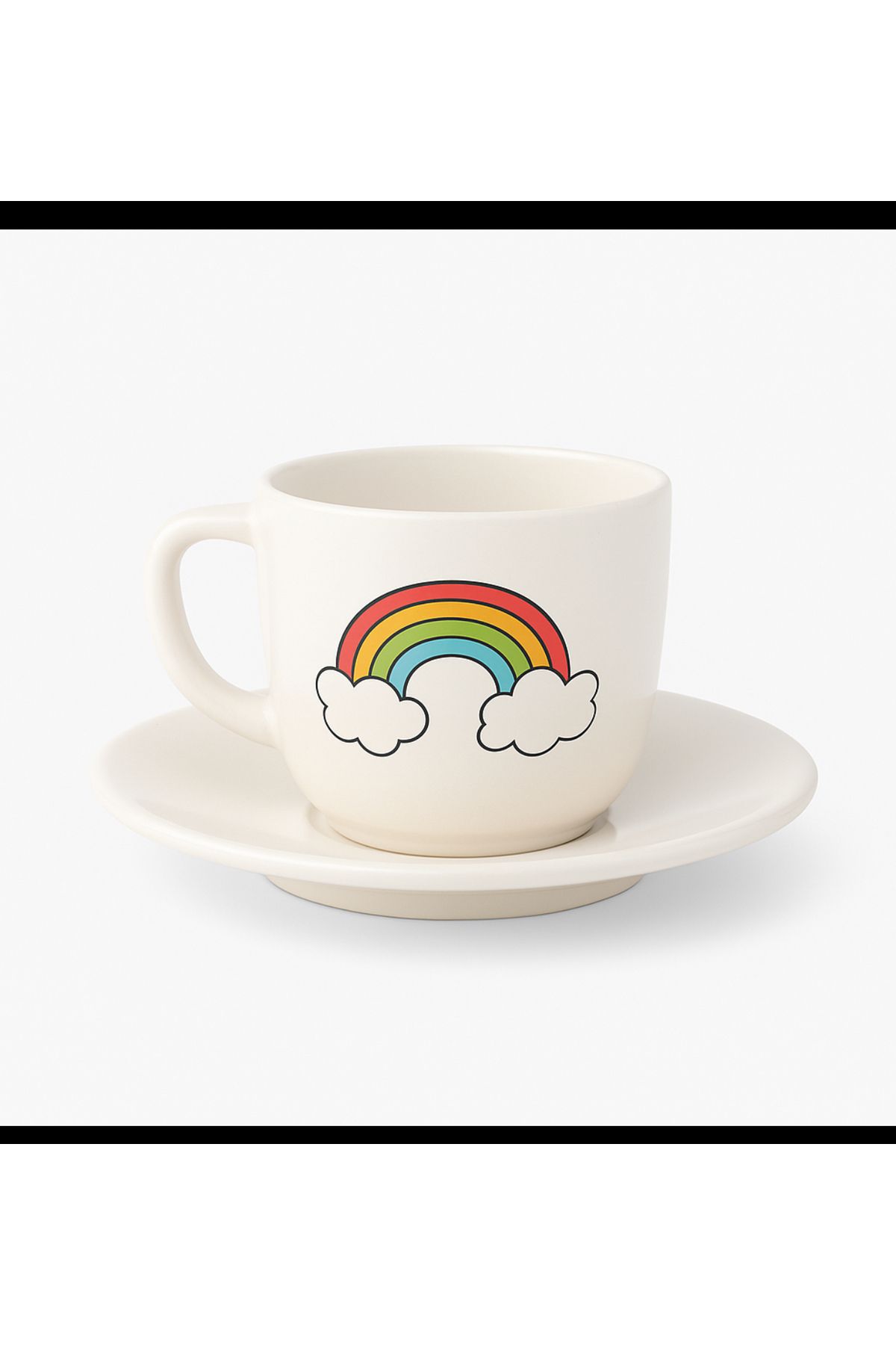 facnspt 🌈 Gökkuşağı Desenli Kupa Türk Kahvesi Fincanı