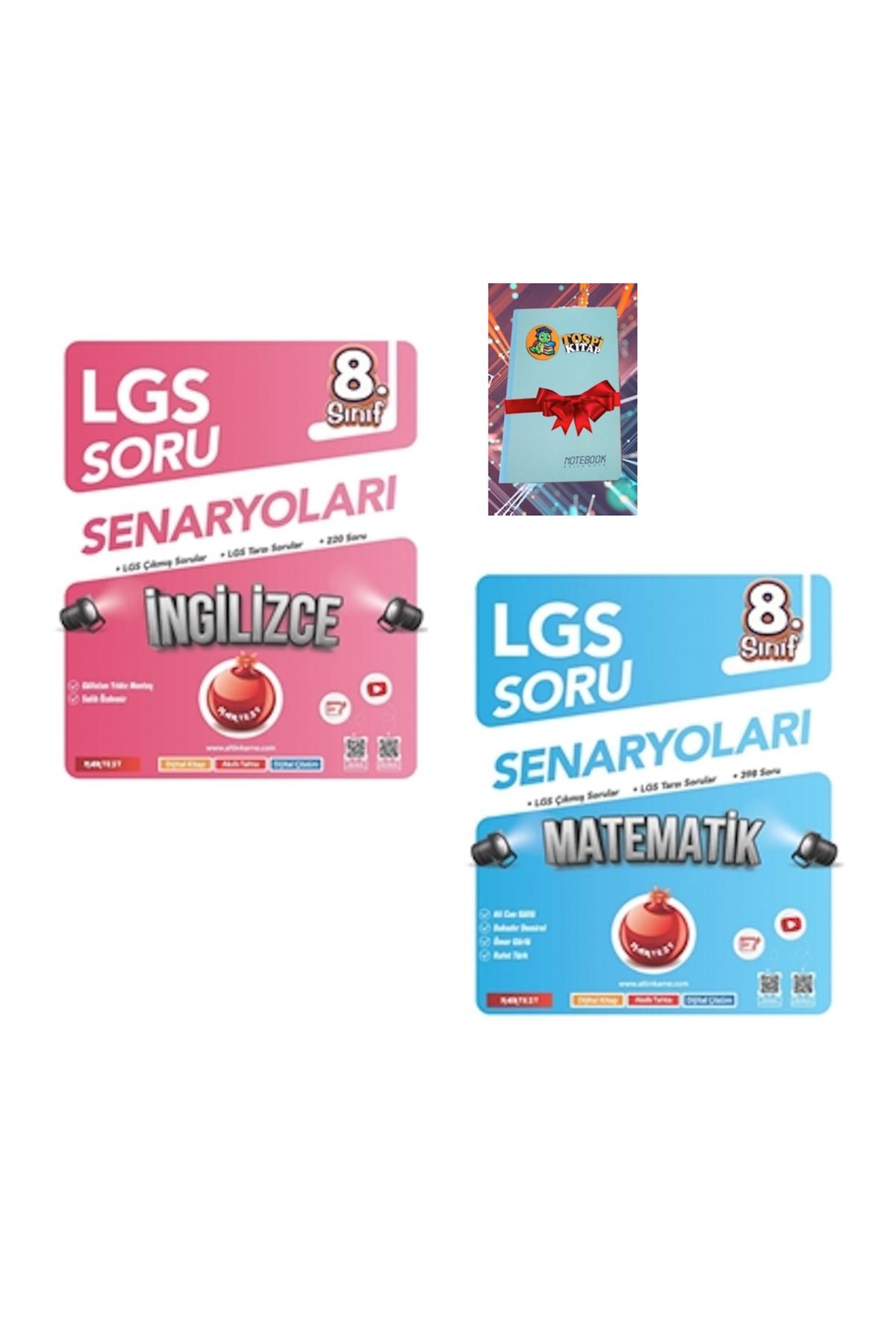 Nartest Yayınları 8. Sınıf Lgs Soru Senaryoları İNGİLİZCE + MATEMATİK ( NOT DEFTERİ HEDİYE)