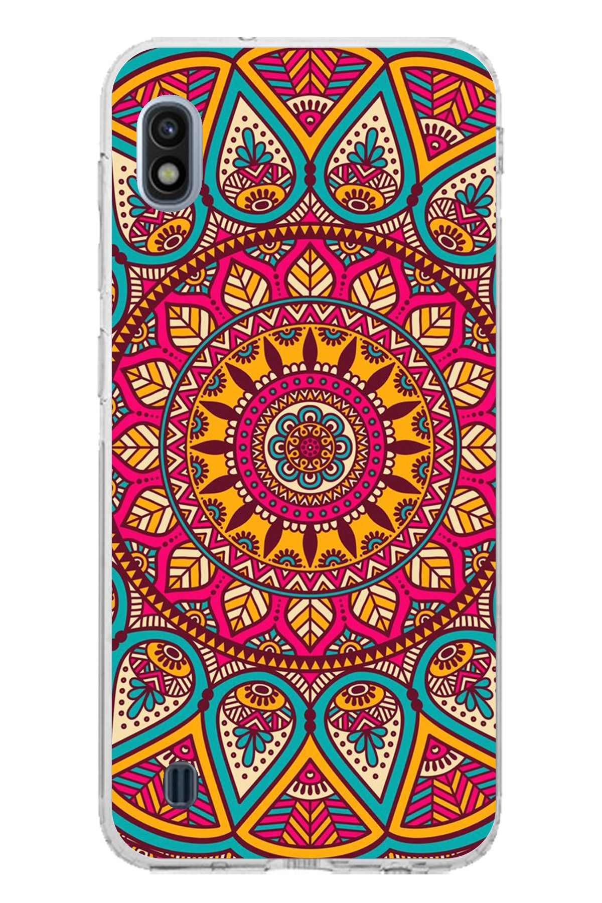 TechTree Samsung Galaxy A10 Uyumlu Mandala Şeffaf Silikon Kılıf