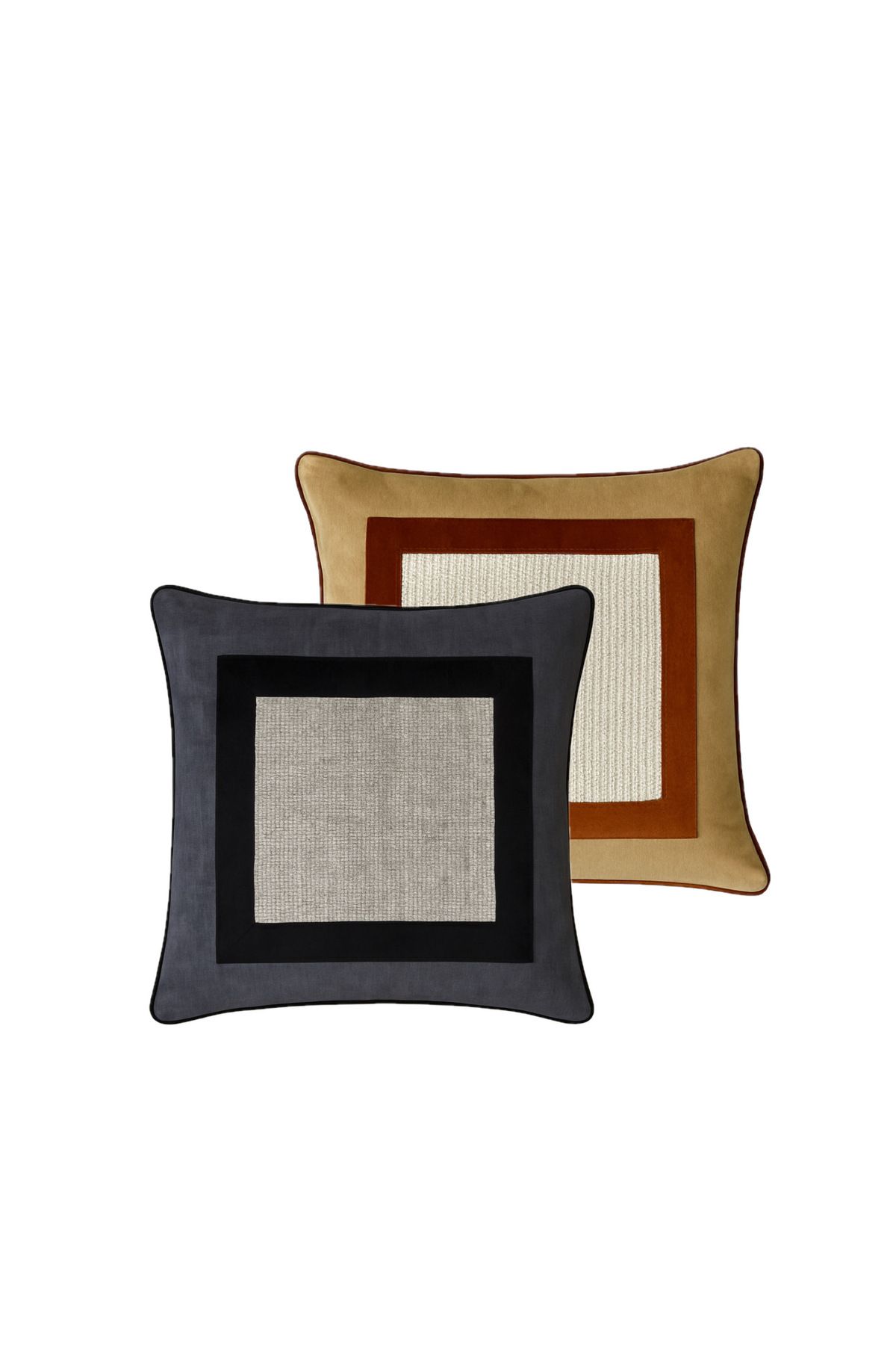 ESM Home Siyah & Karamel 2’li Kırlent Kılıfı 50x50