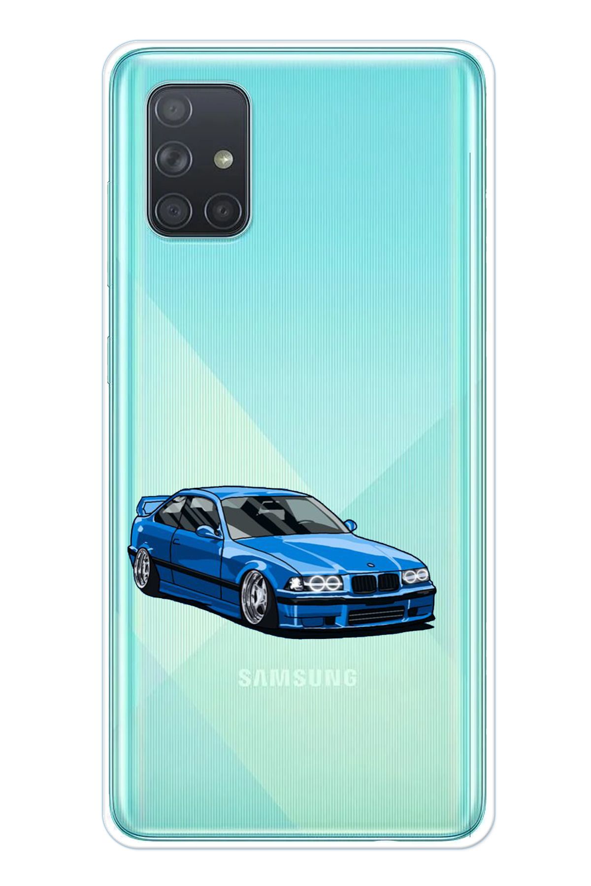 TechTree Samsung Galaxy A71 Uyumlu E36 M3 Tasarımlı Şeffaf Silikon Kılıf