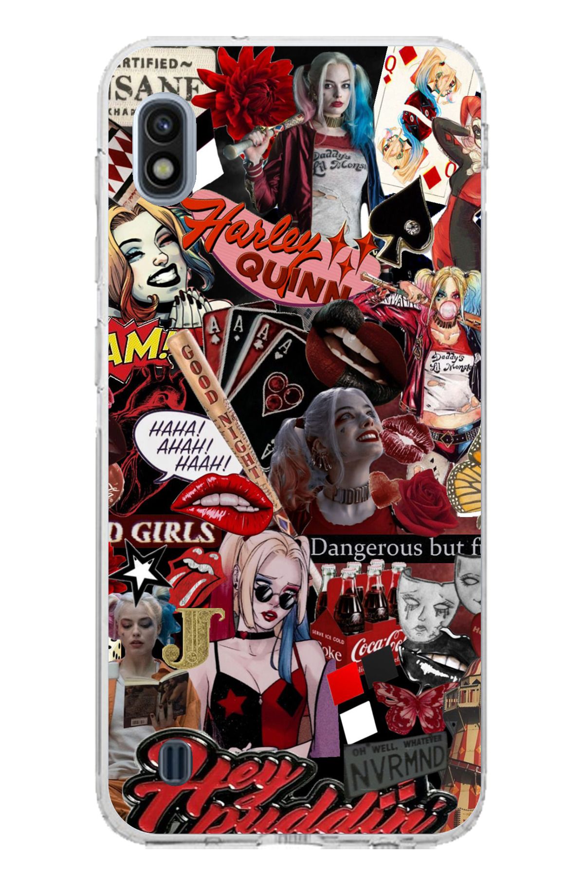 TechTree Samsung Galaxy A10 Uyumlu Harley Quinn Şeffaf Silikon Kılıf