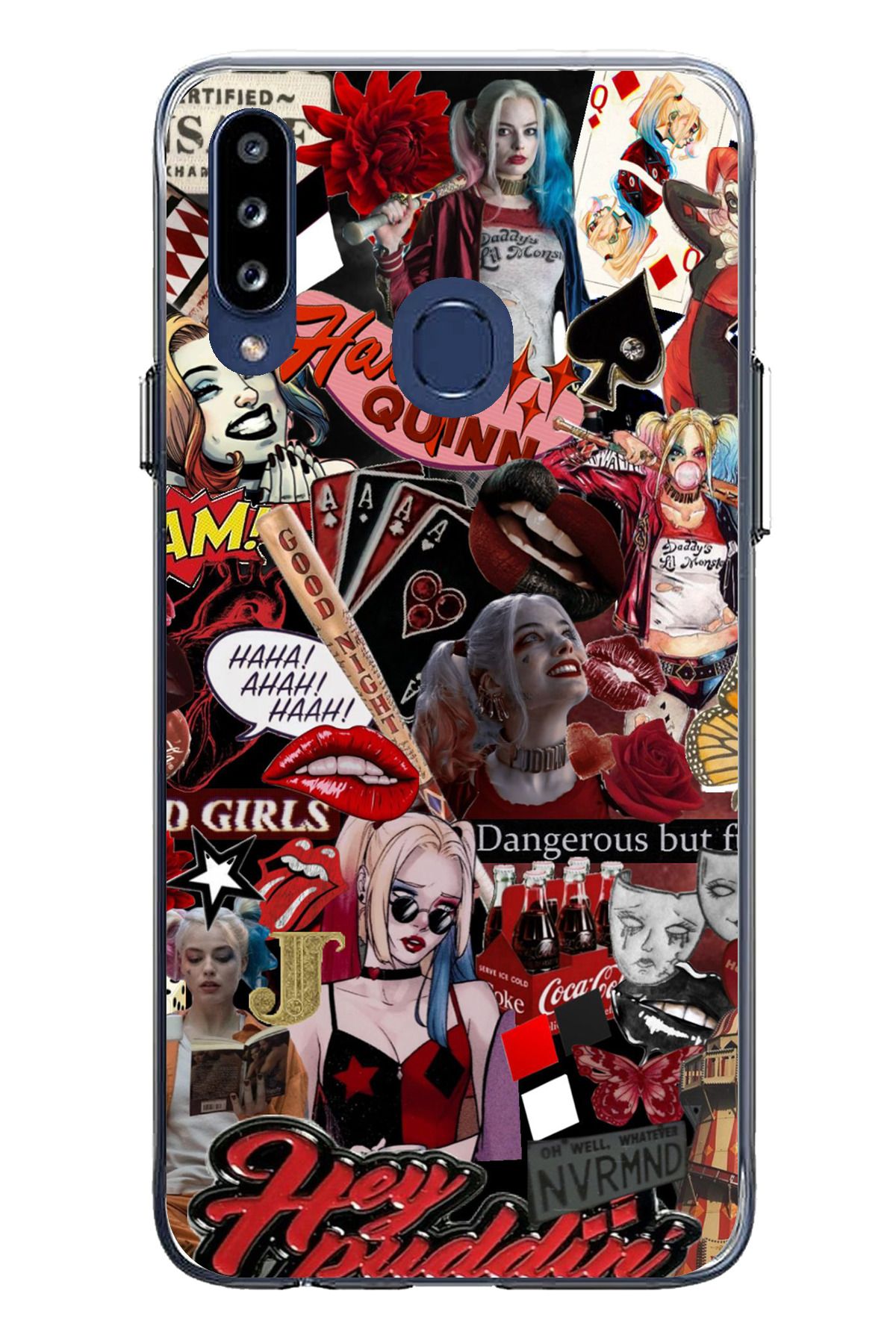 TechTree Galaxy A20S Uyumlu Harley Quinn Şeffaf Silikon Kılıf