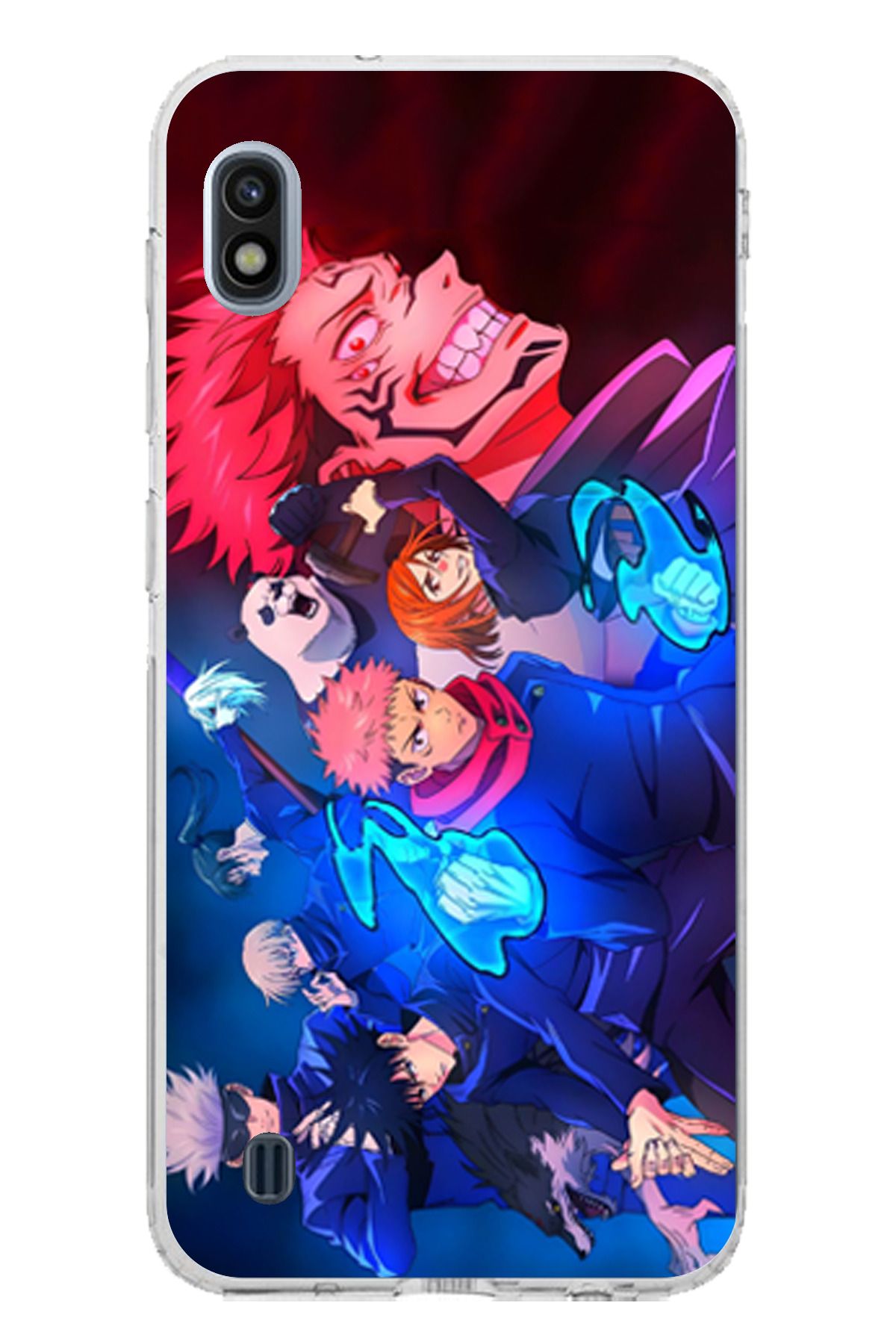 TechTree Samsung Galaxy A10 Uyumlu Jujutsu Kaisen Şeffaf Silikon Kılıf