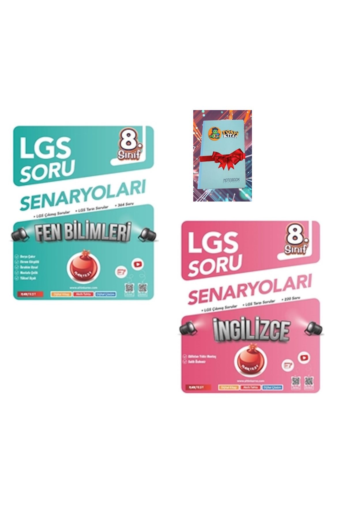 Nartest Yayınları 8. Sınıf Lgs Soru Senaryoları FEN BİLİMLERİ + İNGİLİZCE ( NOT DEFTERİ HEDİYE)