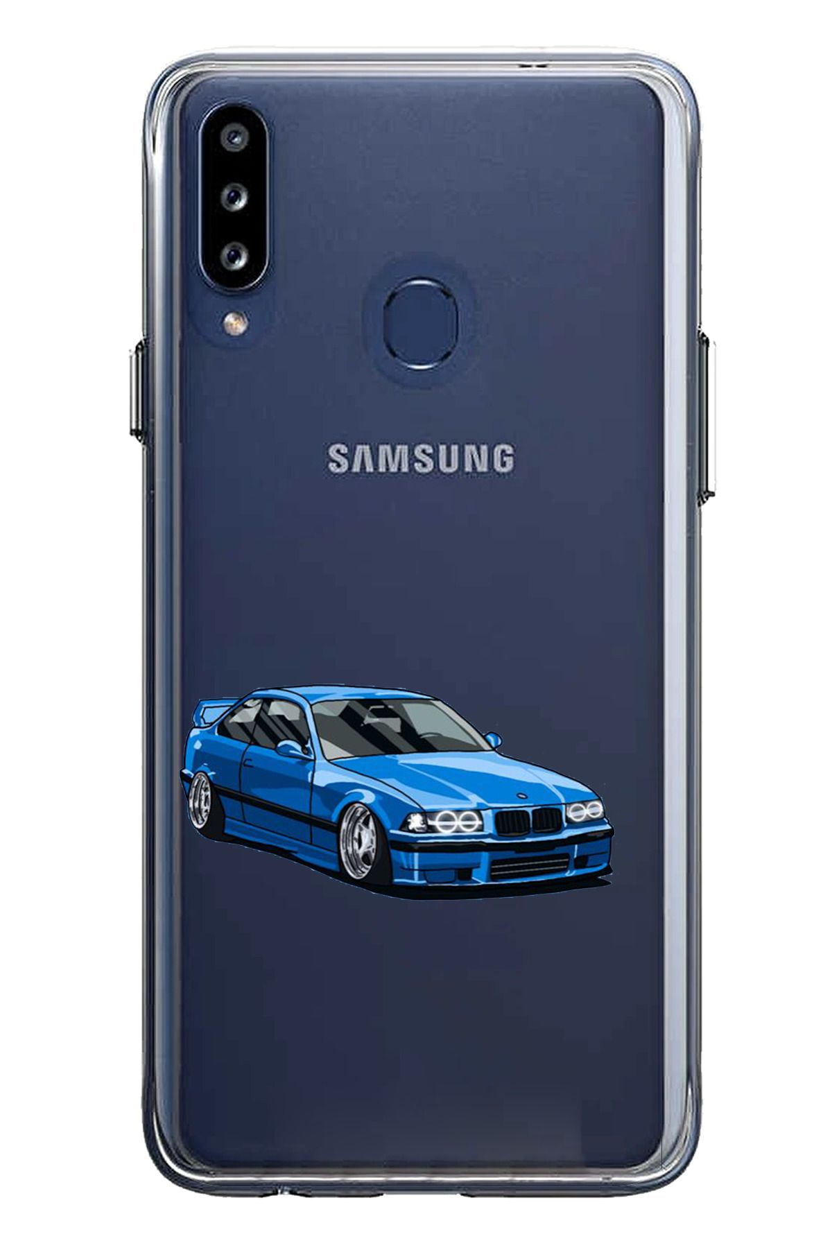 TechTree Samsung Galaxy A20S Uyumlu E36 M3 Tasarımlı Şeffaf Silikon Kılıf