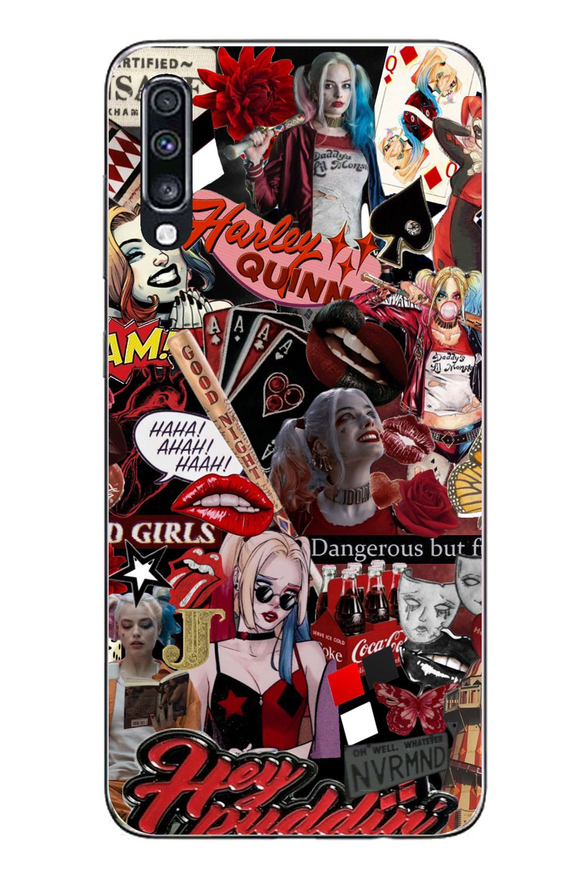 TechTree Galaxy A70 Uyumlu Harley Quinn Şeffaf Silikon Kılıf