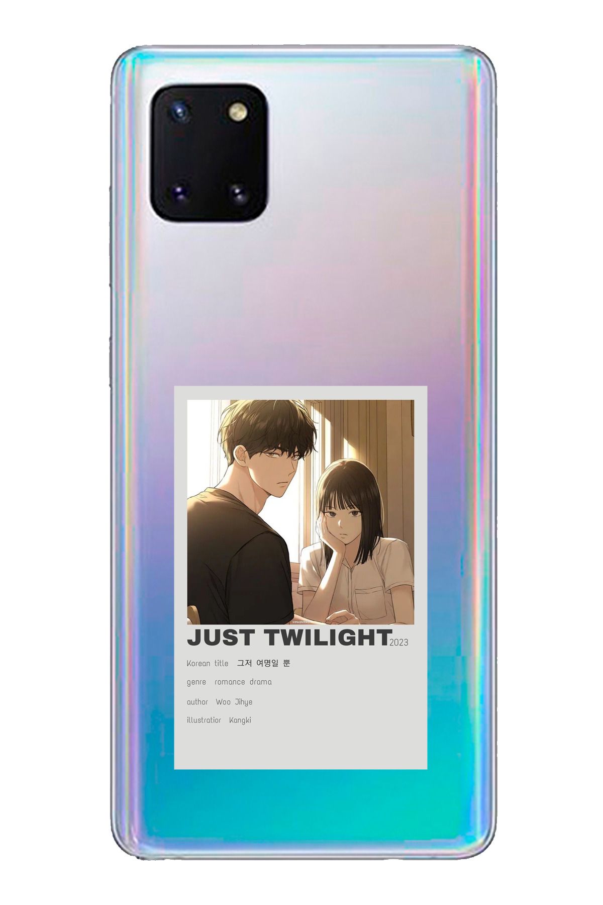 TechTree Samsung Galaxy Note 10 Lite Uyumlu Just Twilight Tasarımlı Şeffaf Silikon Kılıf