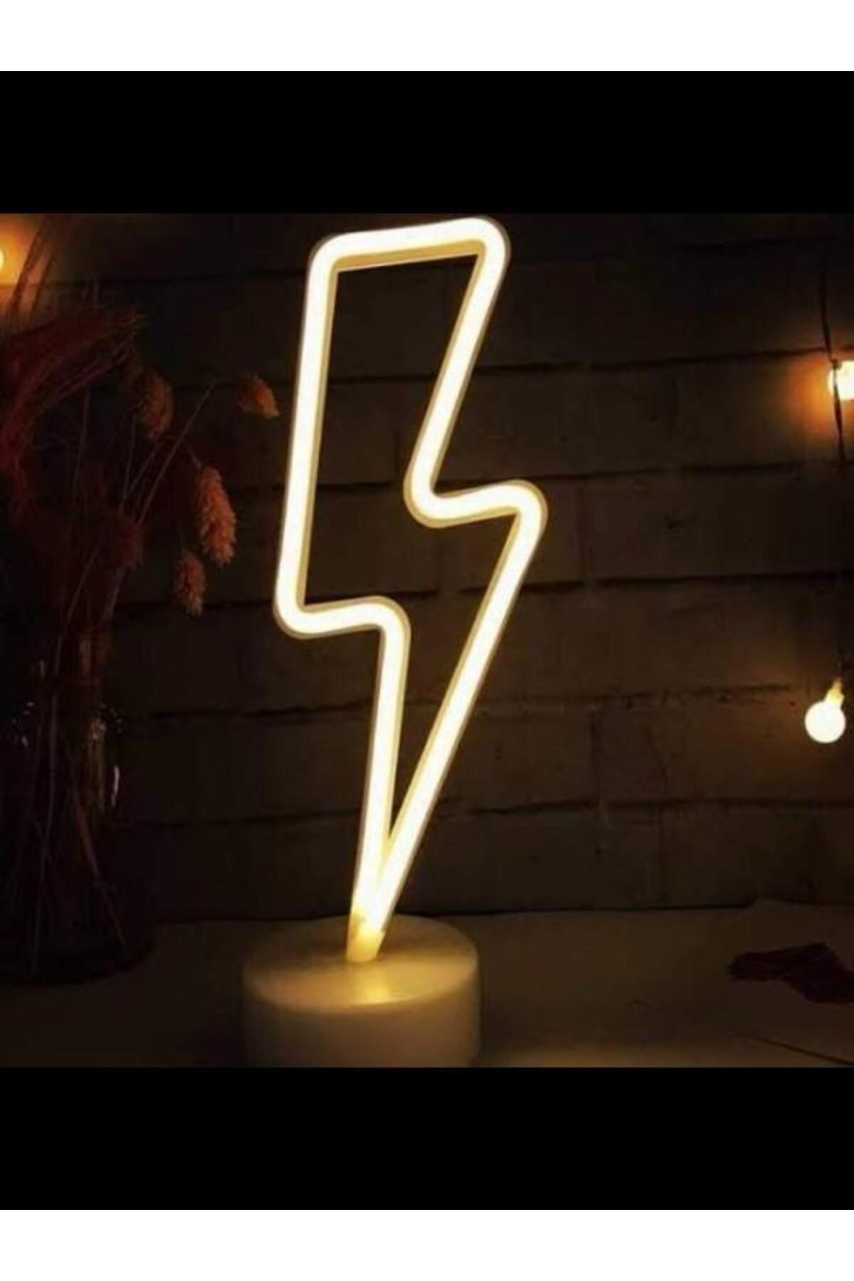 Home DEKORATİF ŞİMŞEK NEON LAMBA LED IŞIKLI USB'Lİ PİLLİ DEKORATİF GECE LAMBASI