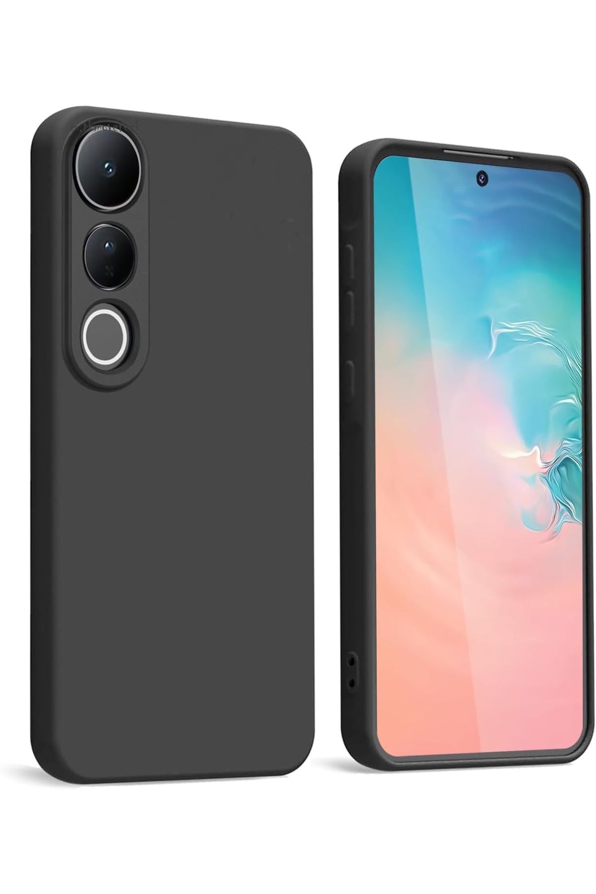 m.tk moveteck Vivo V50 Lite 4G Kılıf Lansman Kamera Korumalı içi Kadife Yumuşak Renkli Silikon Mat Hisli Süet Kapa