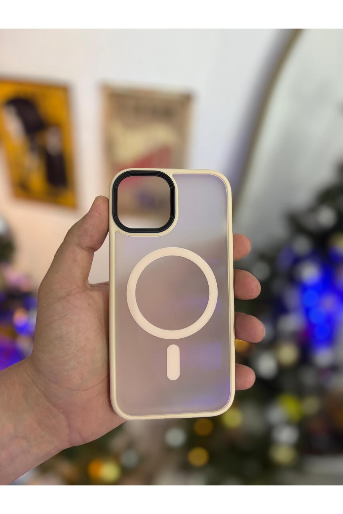 Kilif365 iPhone 15 Plus MagSafe Uyumlu Şeffaf Görünümlü Şık Telefon Kılıfı