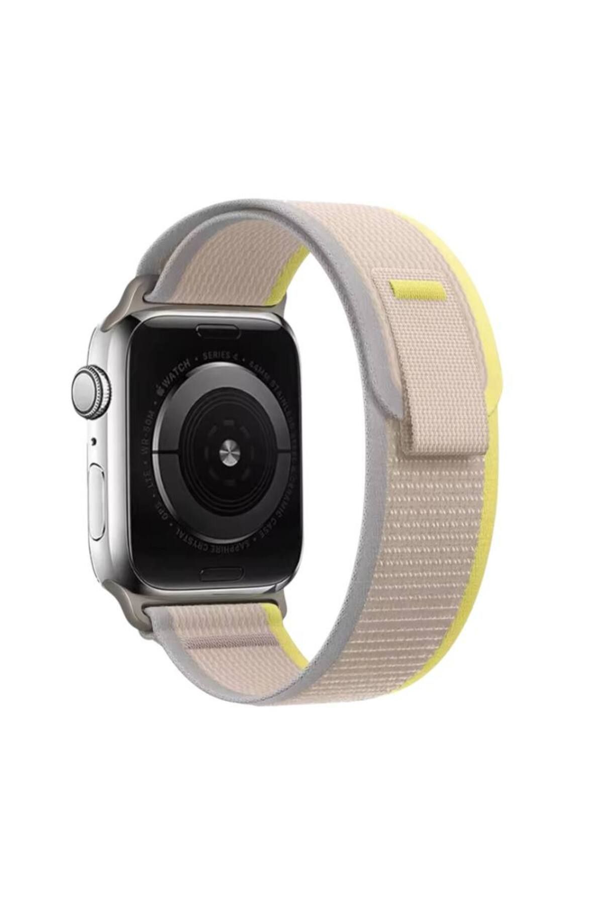Bruntoo BR Apple Watch Series 10/9/8/7/6/5/4/SE/3/2/1 42mm-41mm-40mm-38mm İle Uyumlu Kayış Trail Hasır kordon
