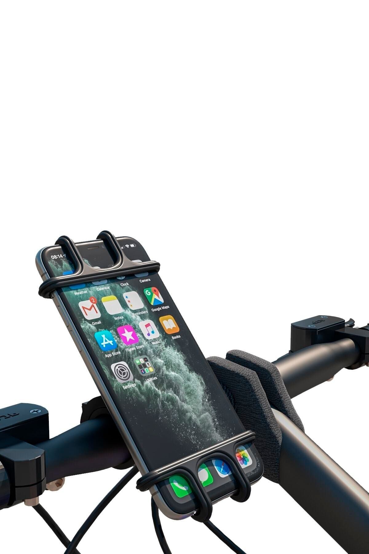 SerenityHaven Universal 360° Dönebilen Bisiklet Telefon Tutucu Esnek Tpu Silikon