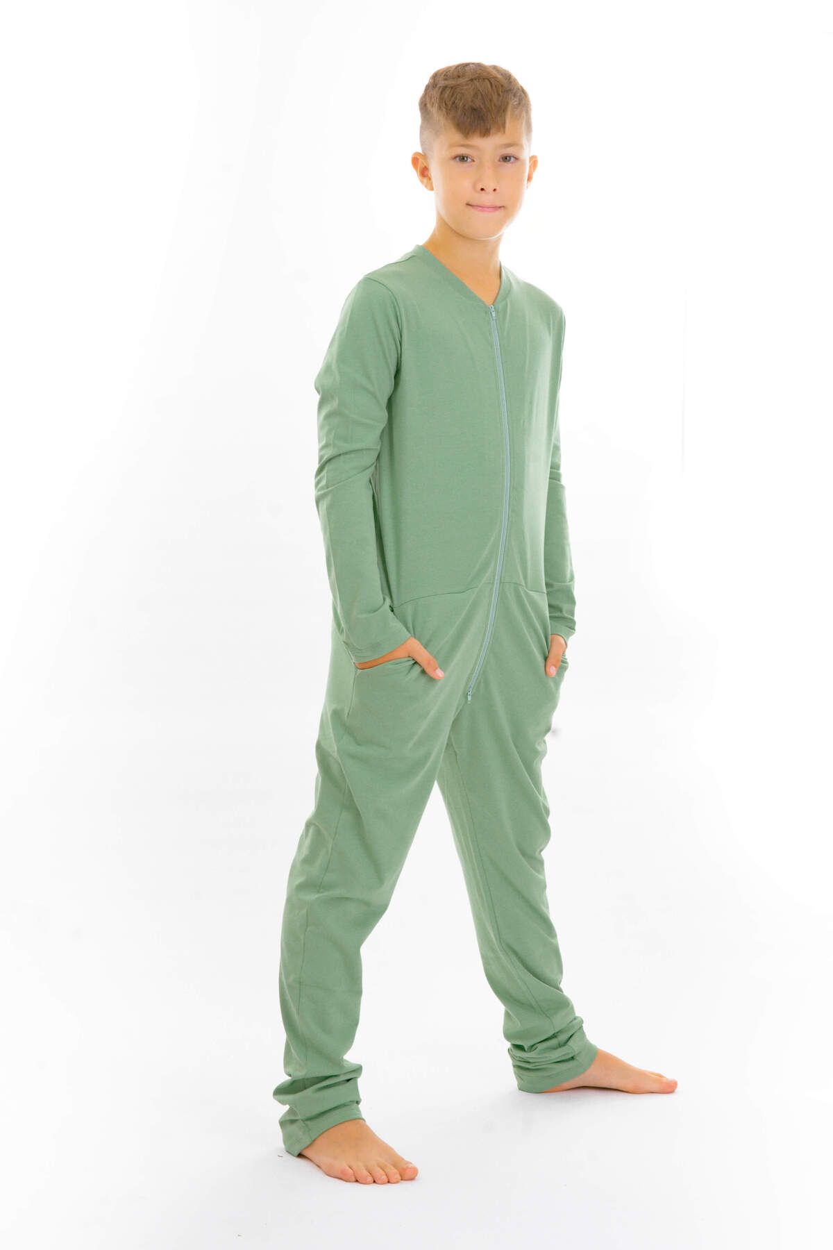 dendy-Boys' long pajama jumpsuit Mint 92/140 5