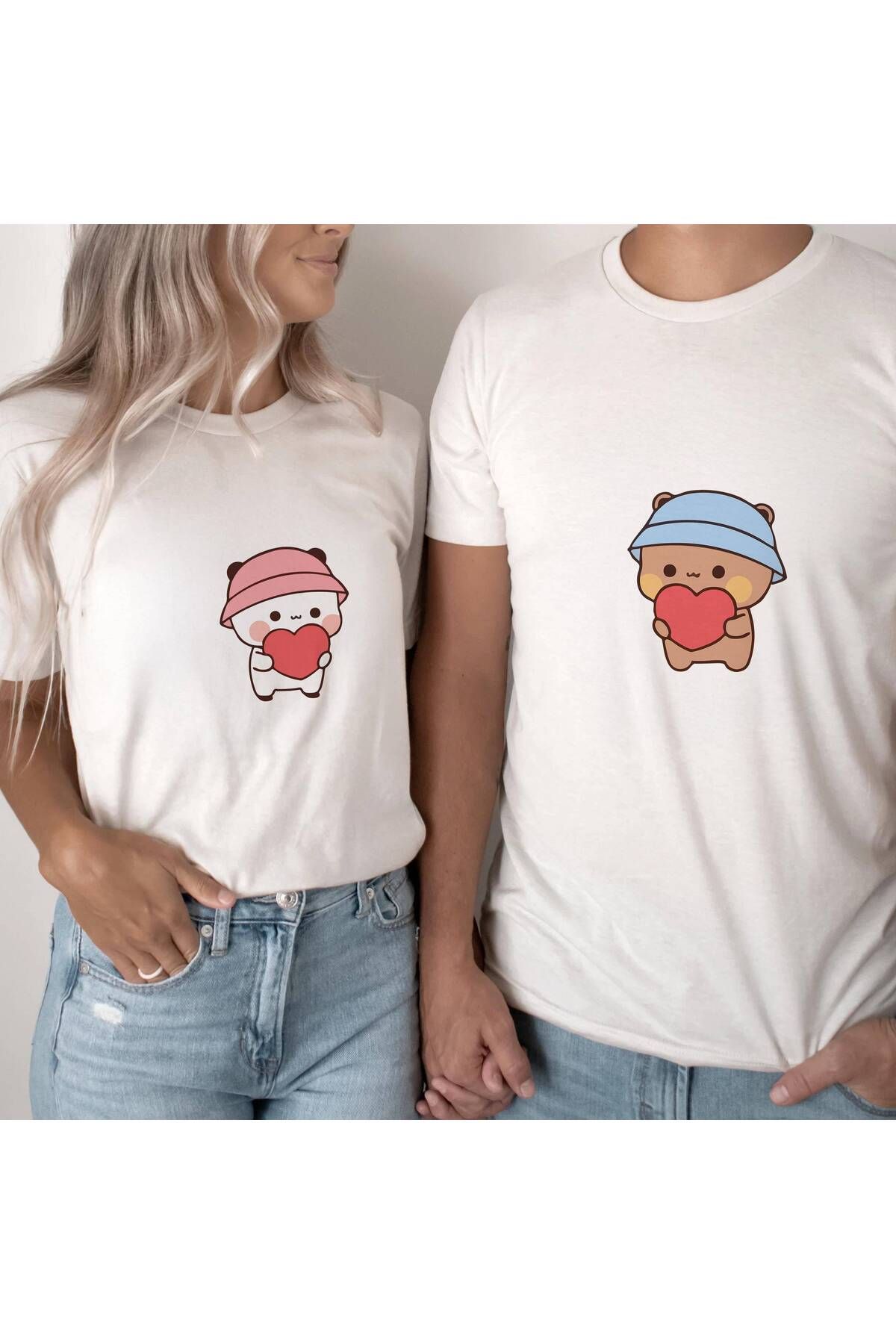Etoile Studio Bubu Dudu Sevgili Tişörtü ve Sweatshirt | Sevgililer Günü Hediyesi | Unisex Oversize Çift Kombini