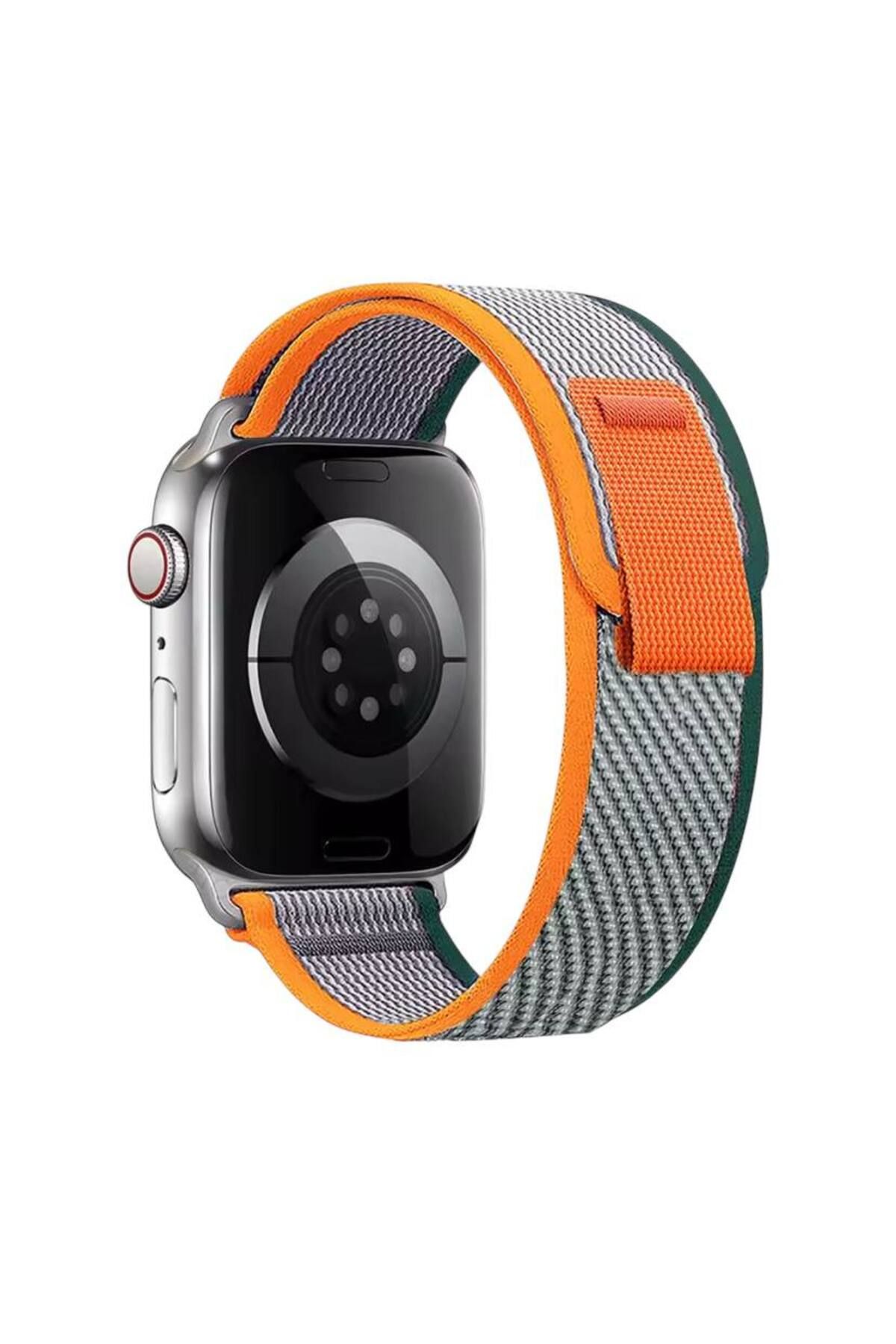 Bruntoo BR Apple Watch Series 10/9/8/7/6/5/4/SE/3/2/1 42mm-41mm-40mm-38mm İle Uyumlu Kayış Trail Hasır kordon