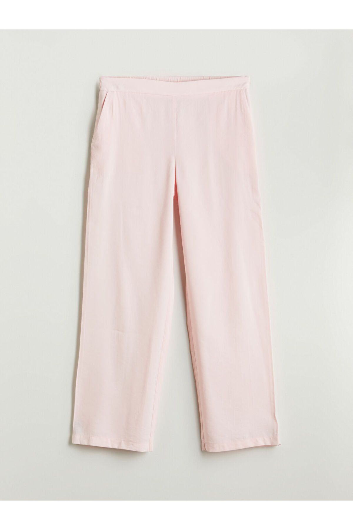 LC Waikiki LCW Vision Pembe Beli Lastikli Geniş Paça Kadın Pantolon S5O444Z8NVY25