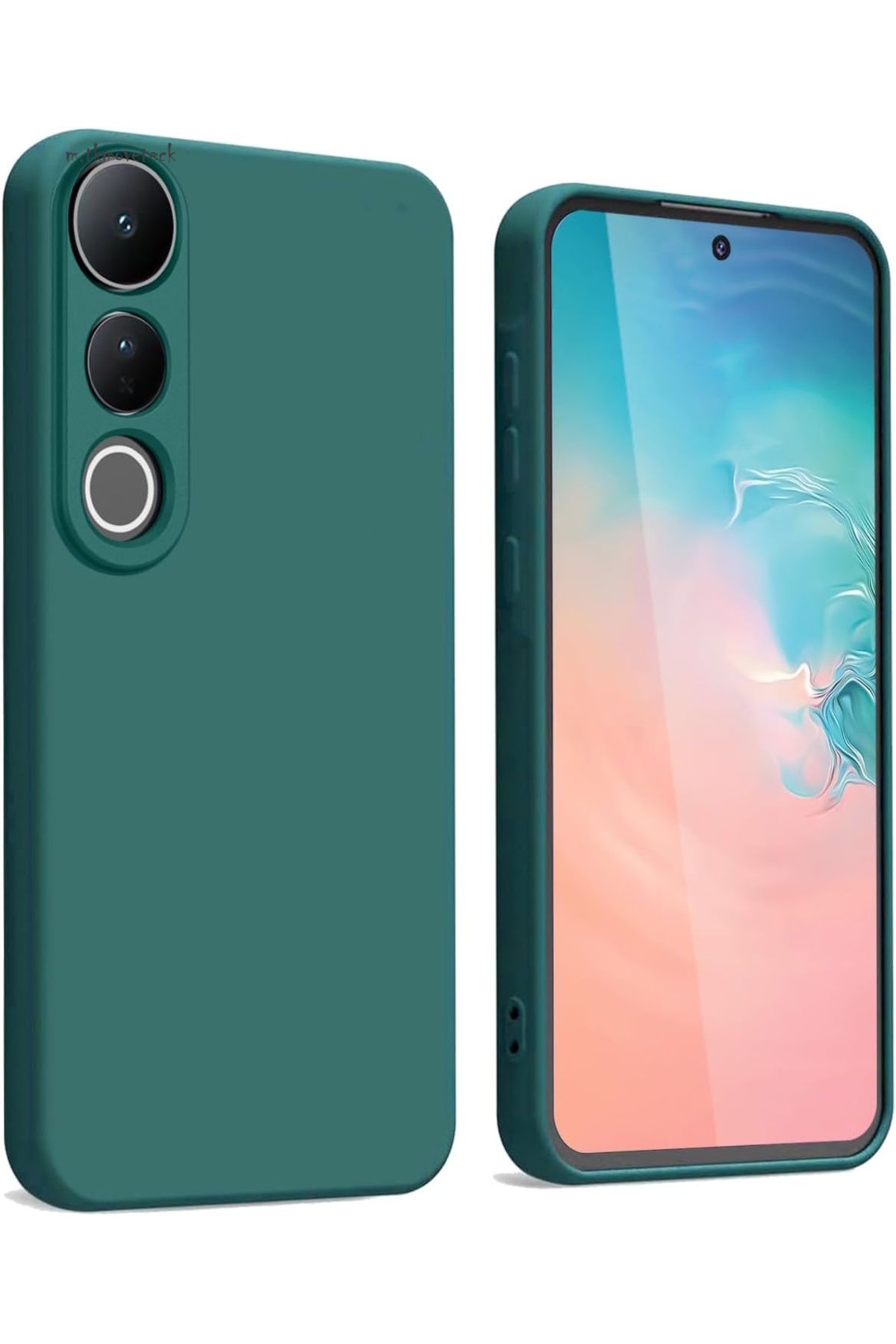 m.tk moveteck Vivo V50 Lite 4G Kılıf Lansman Kamera Korumalı içi Kadife Yumuşak Renkli Silikon Mat Hisli Süet Kapa