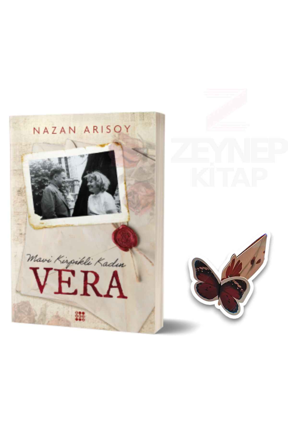 Dokuz Yayınları Mavi Kirpikli Kadın Vera - Nazan Arısoy(Özel Tasarım Kelebek Ayraç Hediye)