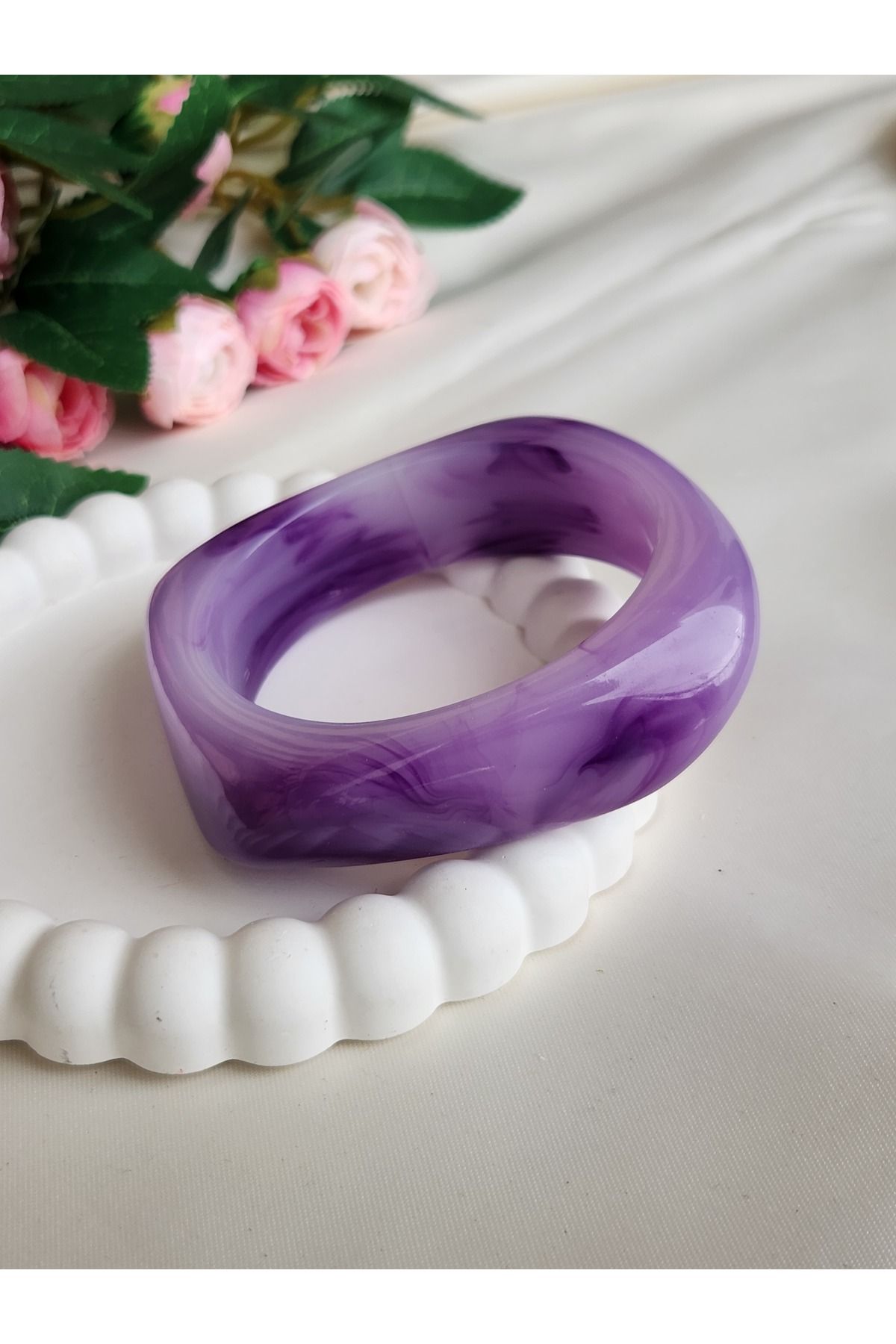 GIHANDMADE 🌈 Renk Dalgası Reçine Bileklik – Canlı Renk Varyantlarıyla Modern Tasarım Kadın Bileklik ✨