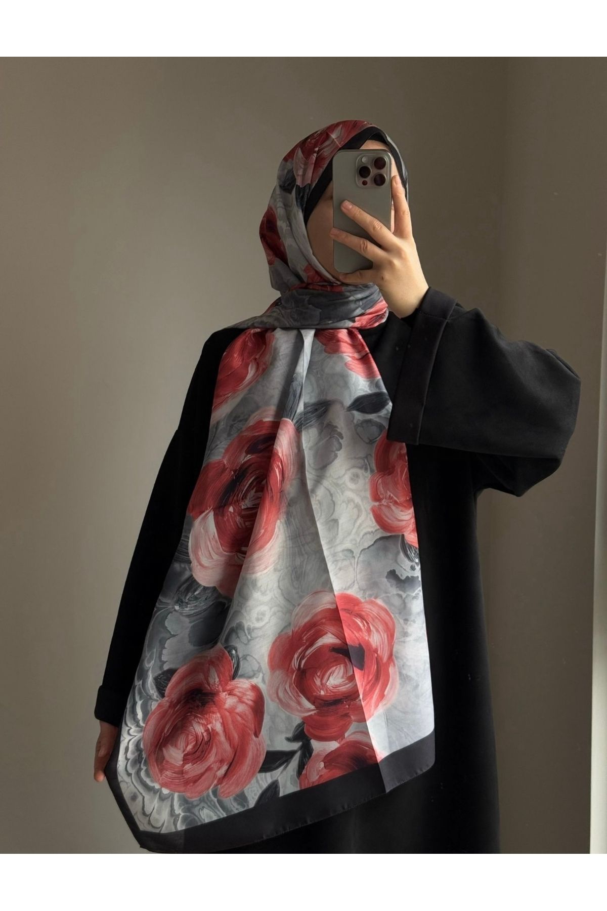 lune ROSE SOFT ŞAL - kırmızı