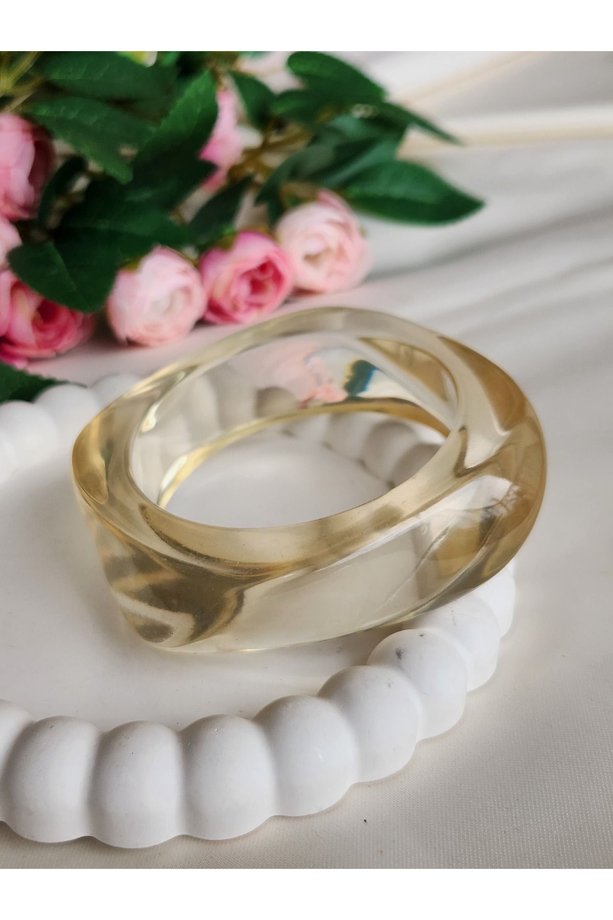 GIHANDMADE 🌈 Renk Dalgası Reçine Bileklik – Canlı Renk Varyantlarıyla Modern Tasarım Kadın Bileklik ✨