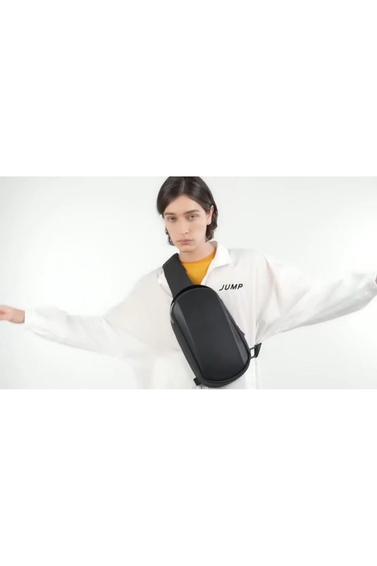 Newish Polo NEWİSH POLO ÇAPRAZ KABUKLU SIRT ÇANTASI-TEK SIRT ASKILI BODY BAG USB VE KULAKLIK ÇIKIŞLI-UZİKO 2406