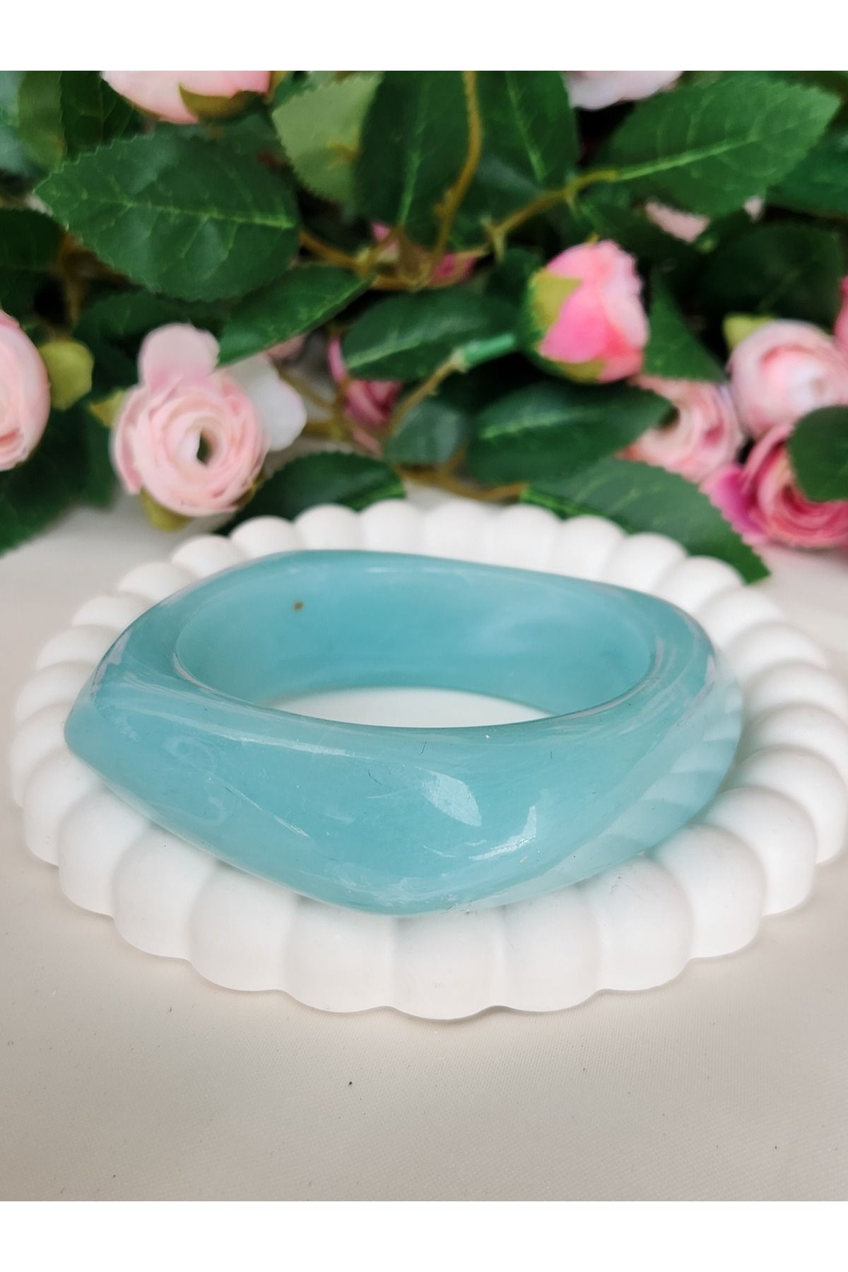 GIHANDMADE 🌈 Renk Dalgası Reçine Bileklik – Canlı Renk Varyantlarıyla Modern Tasarım Kadın Bileklik ✨