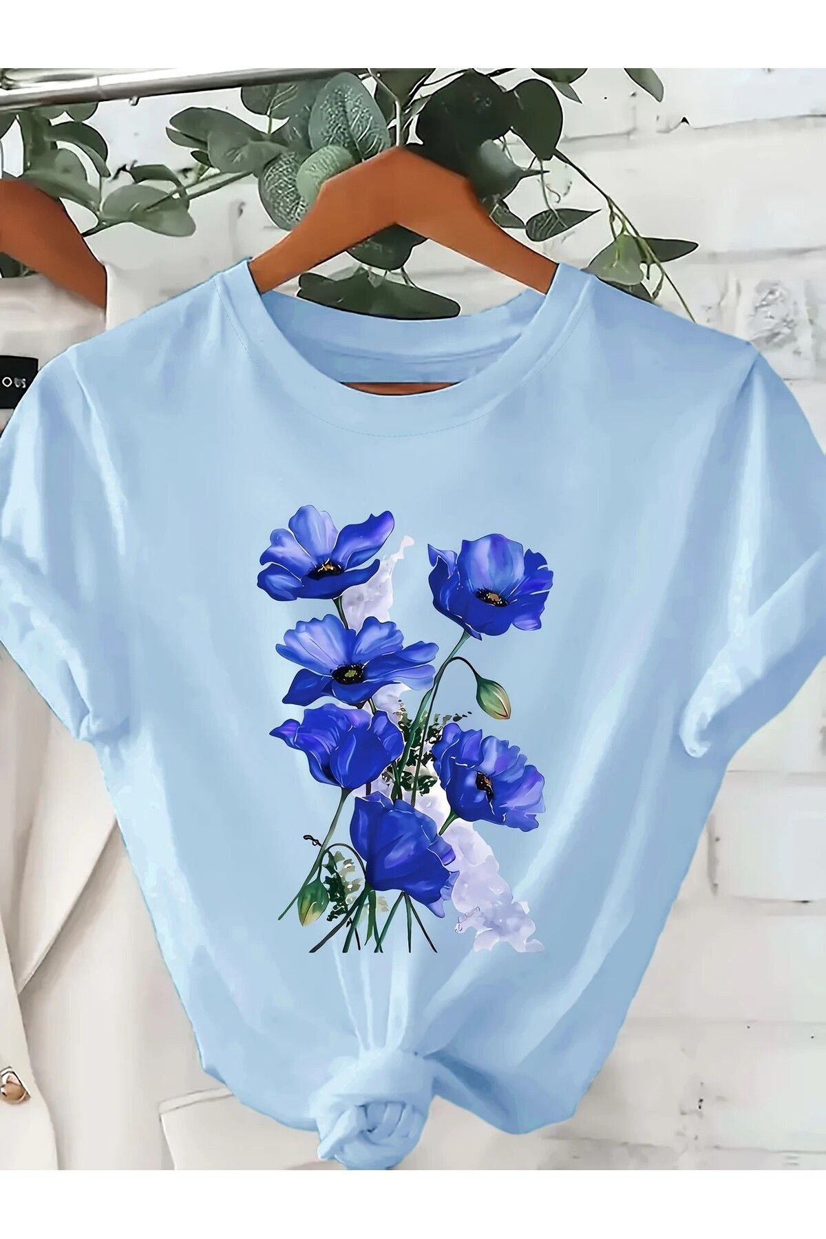 LEIVOR Gelincik çiçeği Baskılı Kadın T-shirt