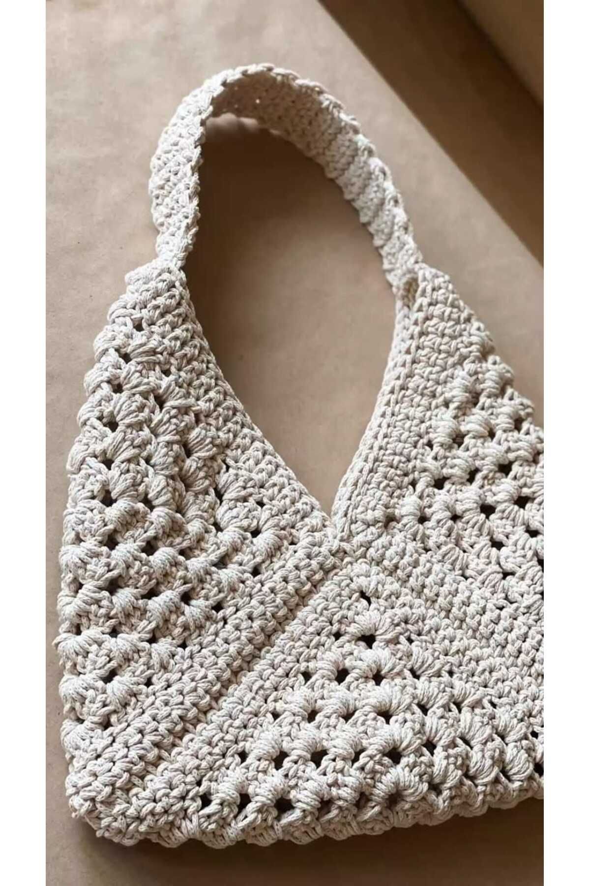 MUBE COTTON ÇİÇEK DETAYLI EL ÖRGÜSÜ