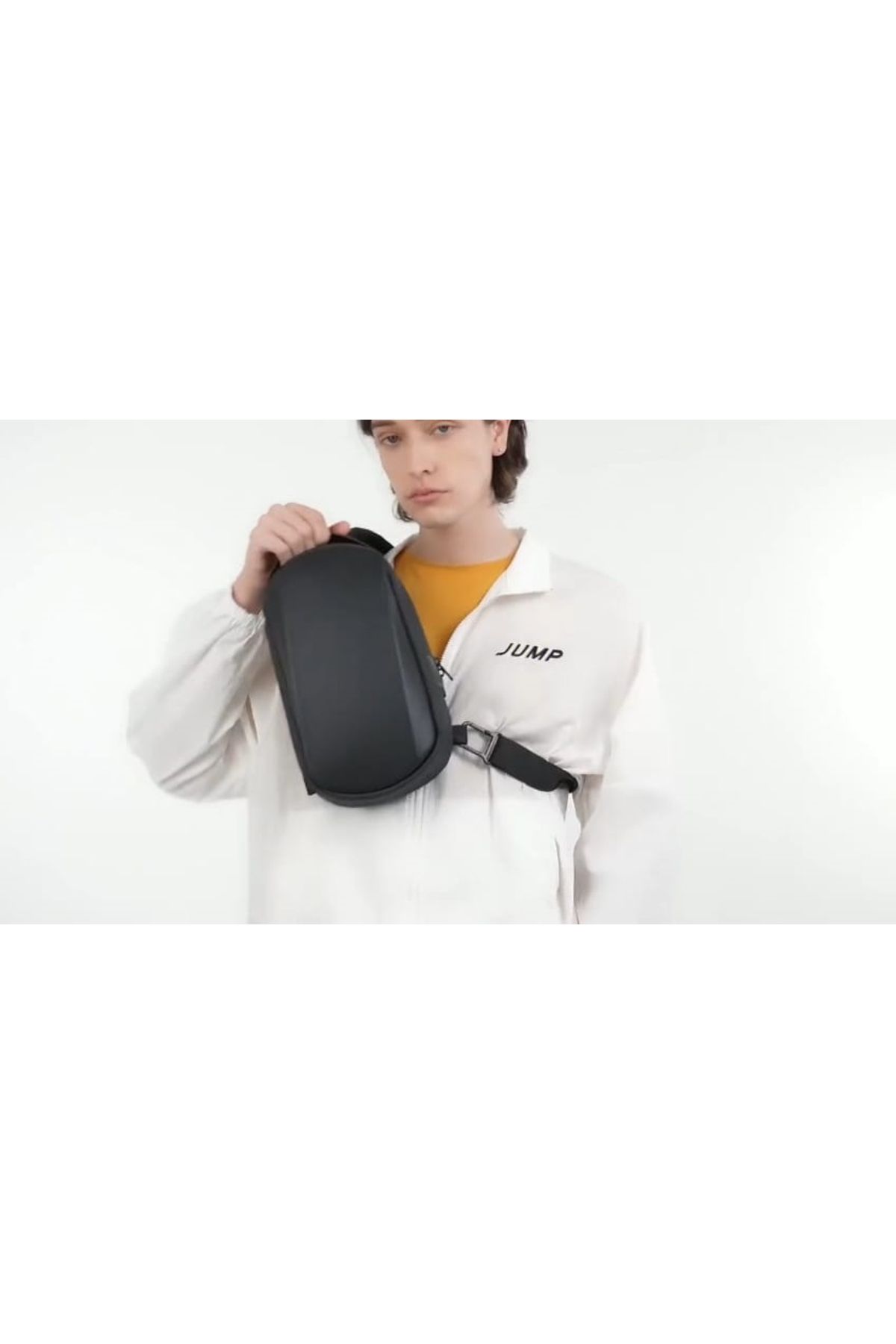 Newish Polo-Newish Polo Cross Shell Backpack - Body Bag with Single Back Strap USB and Headphone Output - Uziko 2406 3
