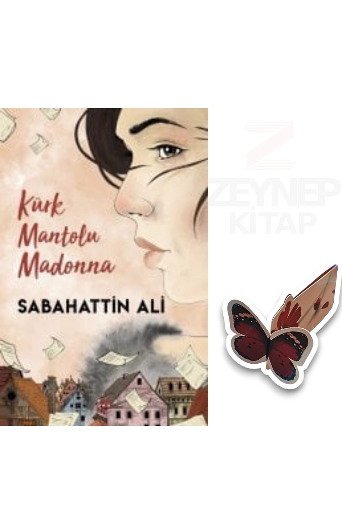 Dokuz Yayınları Kürk Mantolu Madonna - Sabahattin Ali(Özel Tasarım Kelebek Ayraç Hediye)