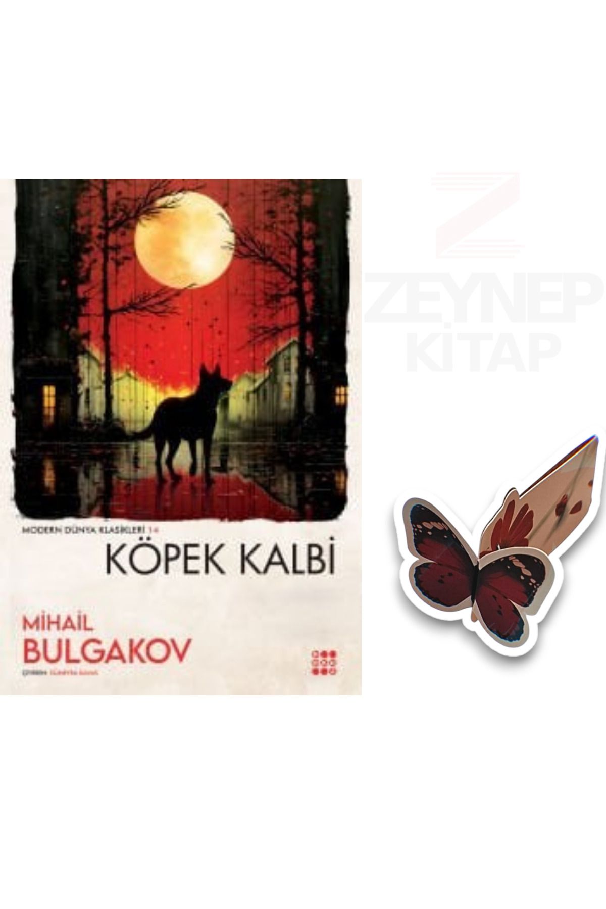 Dokuz Yayınları Köpek Kalbi - Mihail Bulgakov(Özel Tasarım Kelebek Ayraç Hediye)